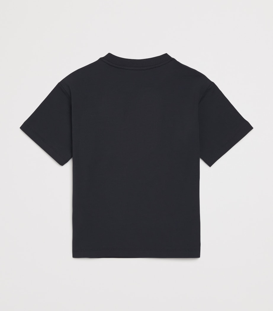 Stretch-Cotton T-Shirt (4-16 Years) ICONICO 0920 BLU NAV Image 2