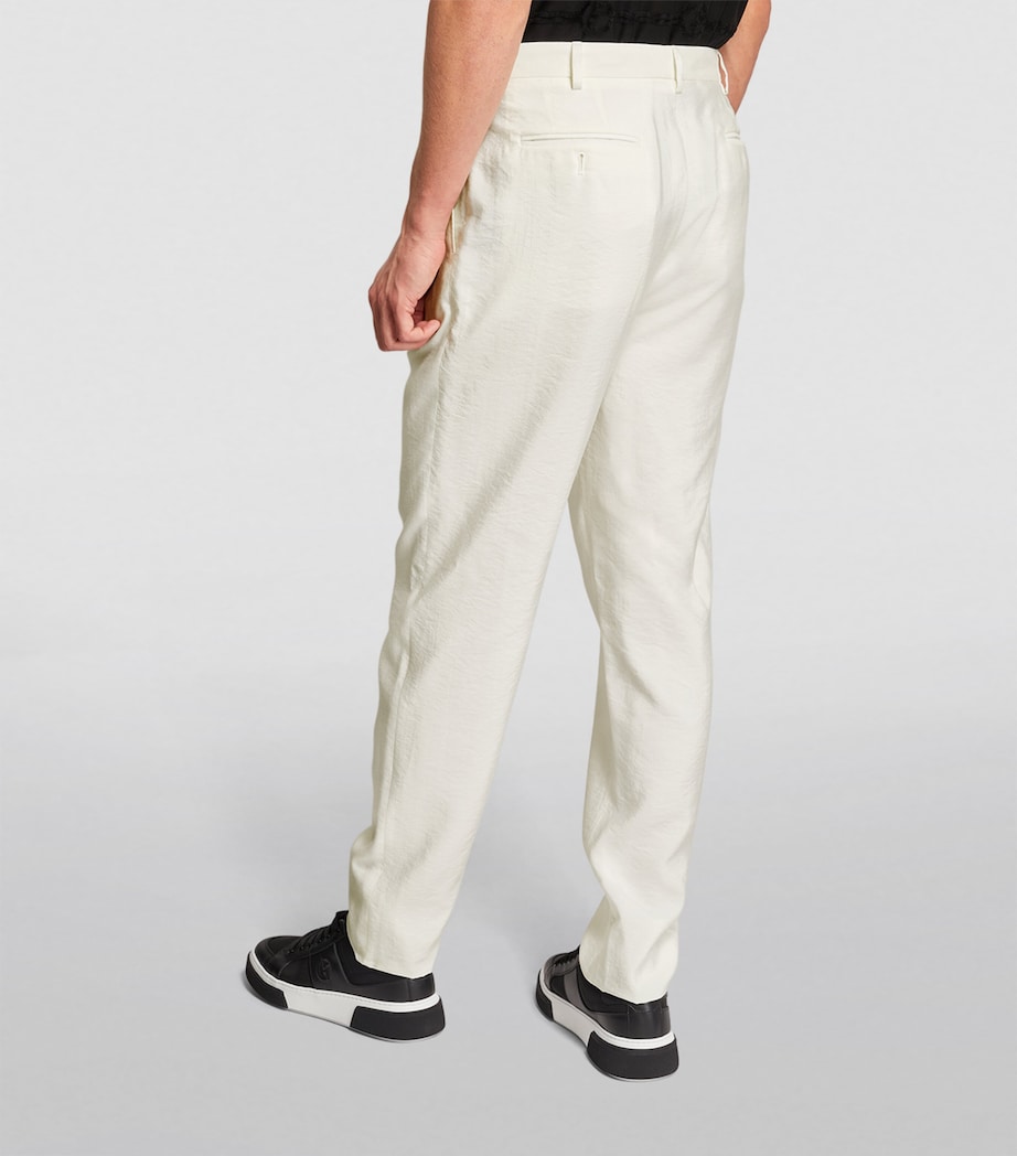 Silk-Blend Tailored Trousers U0BN Image 4