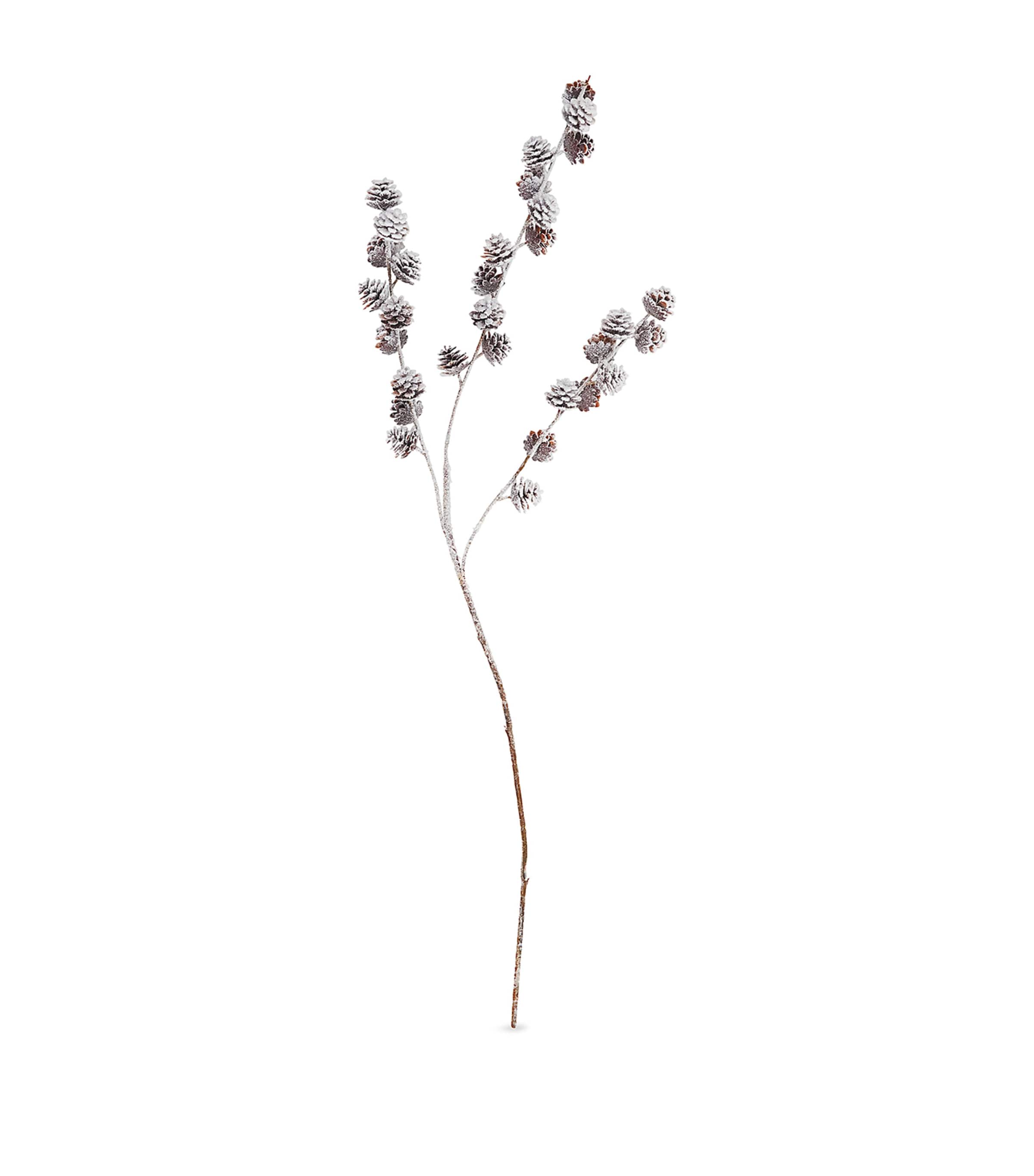 Harrods Snow Effect-trim Pinecone Stem