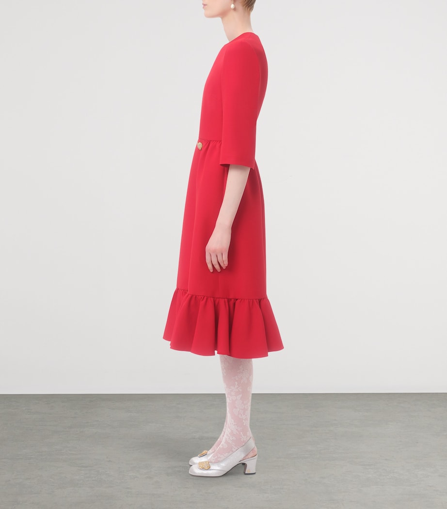 Valentino Womens Crepe Couture Midi Dress Image 3