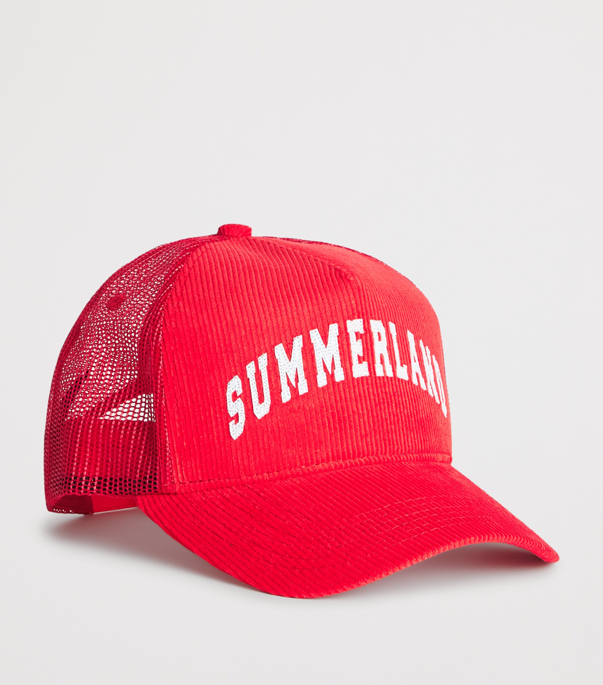 Nahmias Corduroy Summerland Trucker Hat Cherry Image 2