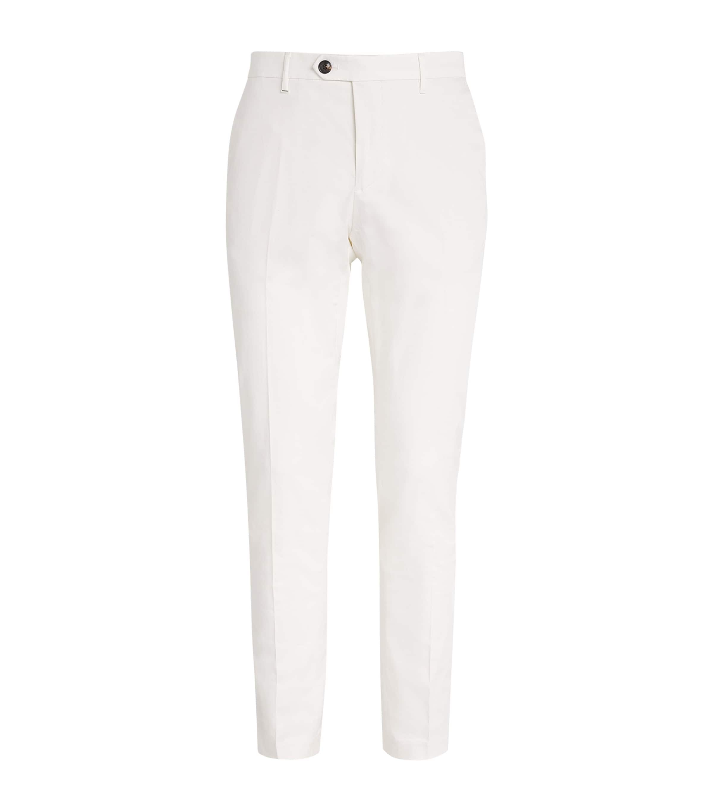 Pal Zileri Cotton-stretch Trousers In White
