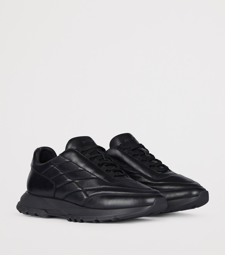 Leather Low-Top Sneakers BLACK Image 2