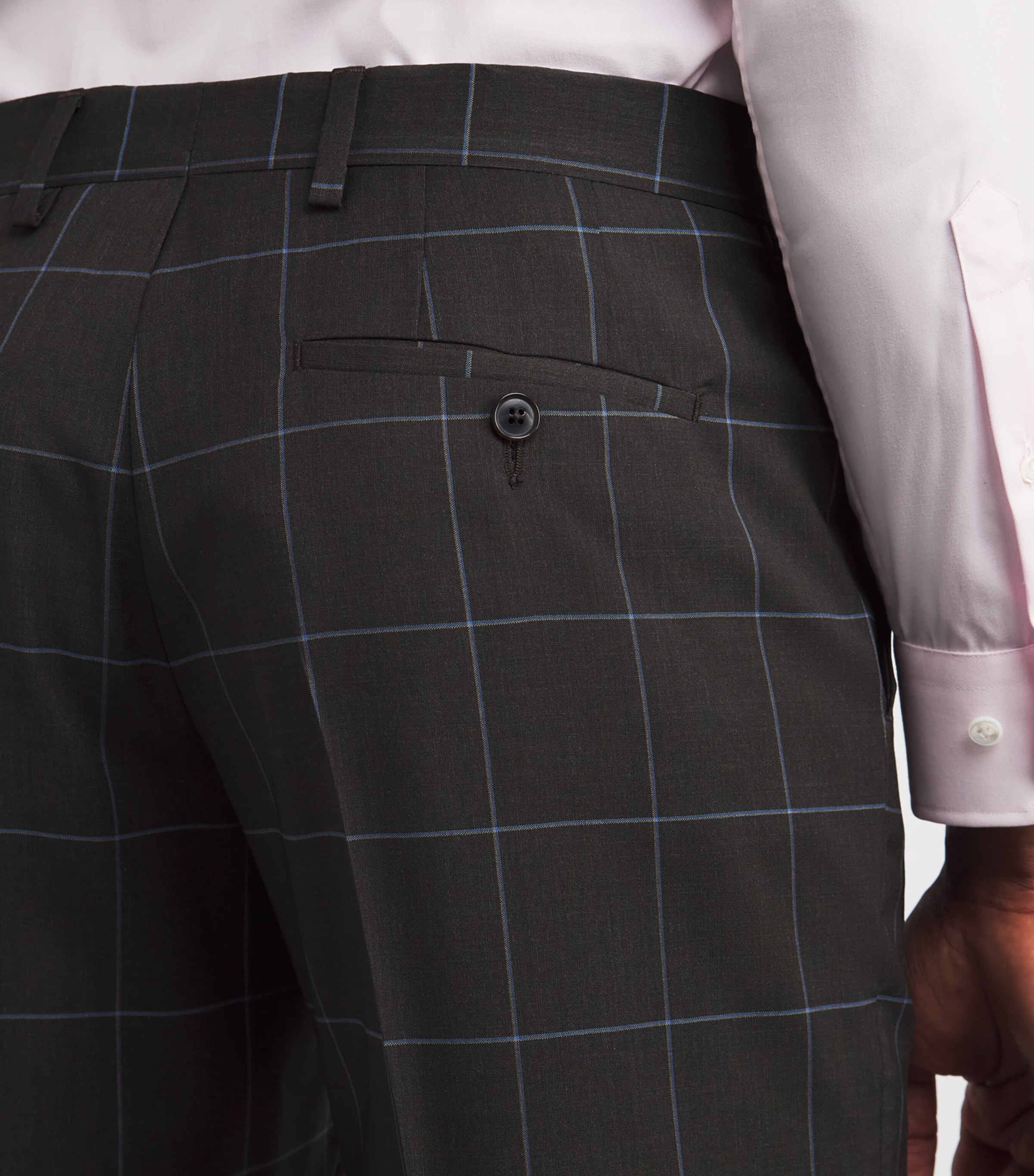 Checked Two-Piece Suit 69_DARK BROWN Image 7