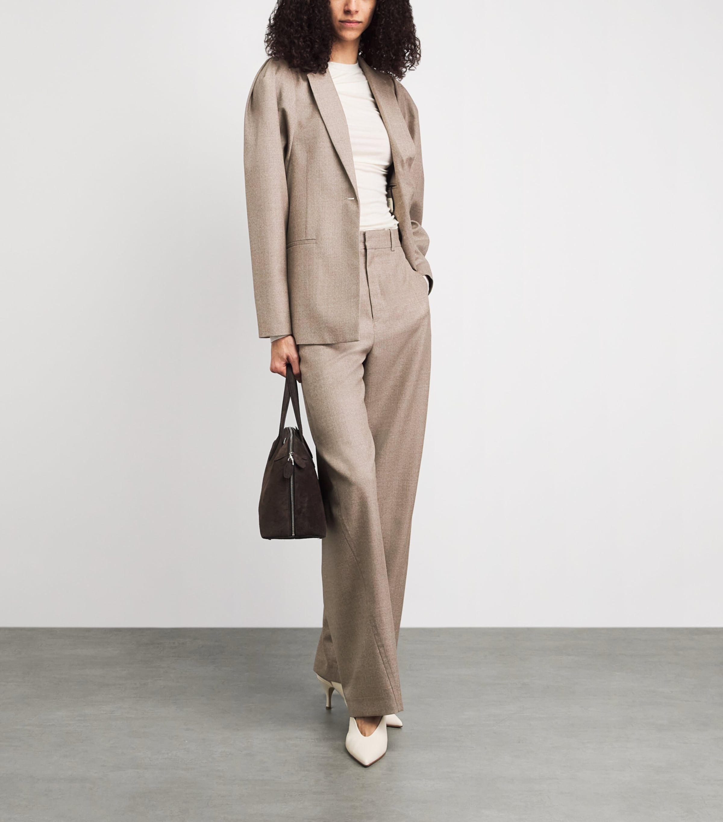 Wool Callis Trousers 0106 DARK CAMEL Image 2