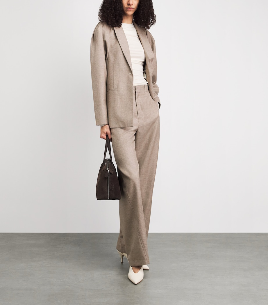 Wool Callis Trousers 0106 DARK CAMEL Image 2