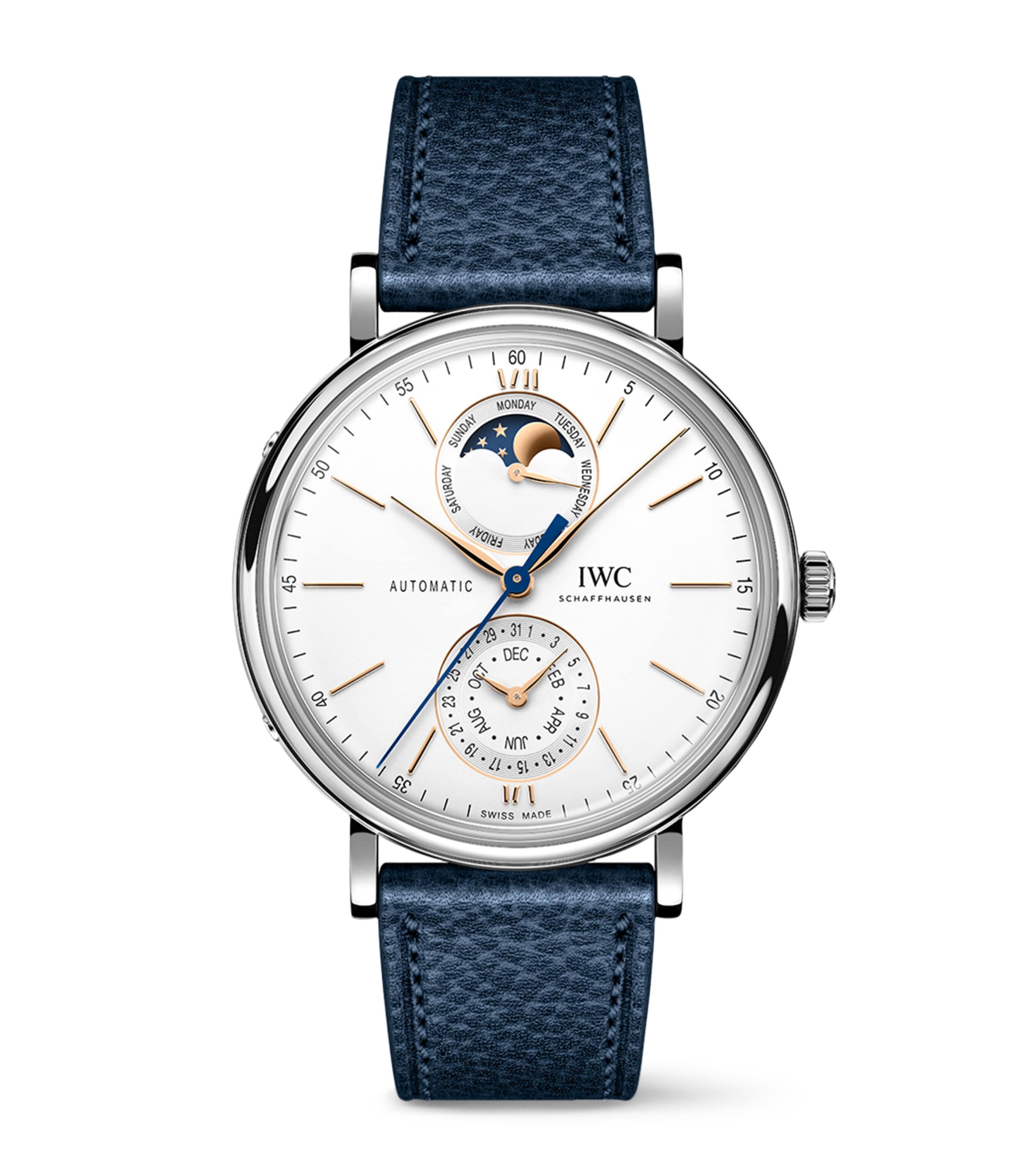 IWC Schaffhausen Stainless Steel Portofino Complete Calendar Watch 41mm | Fine Watches | Mens Fine Watches