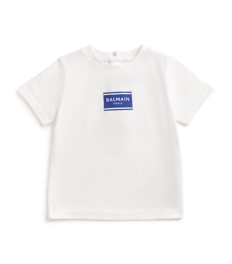 Logo T-Shirt (3-36 Months) 100BL WHITE/BLUE Image 1