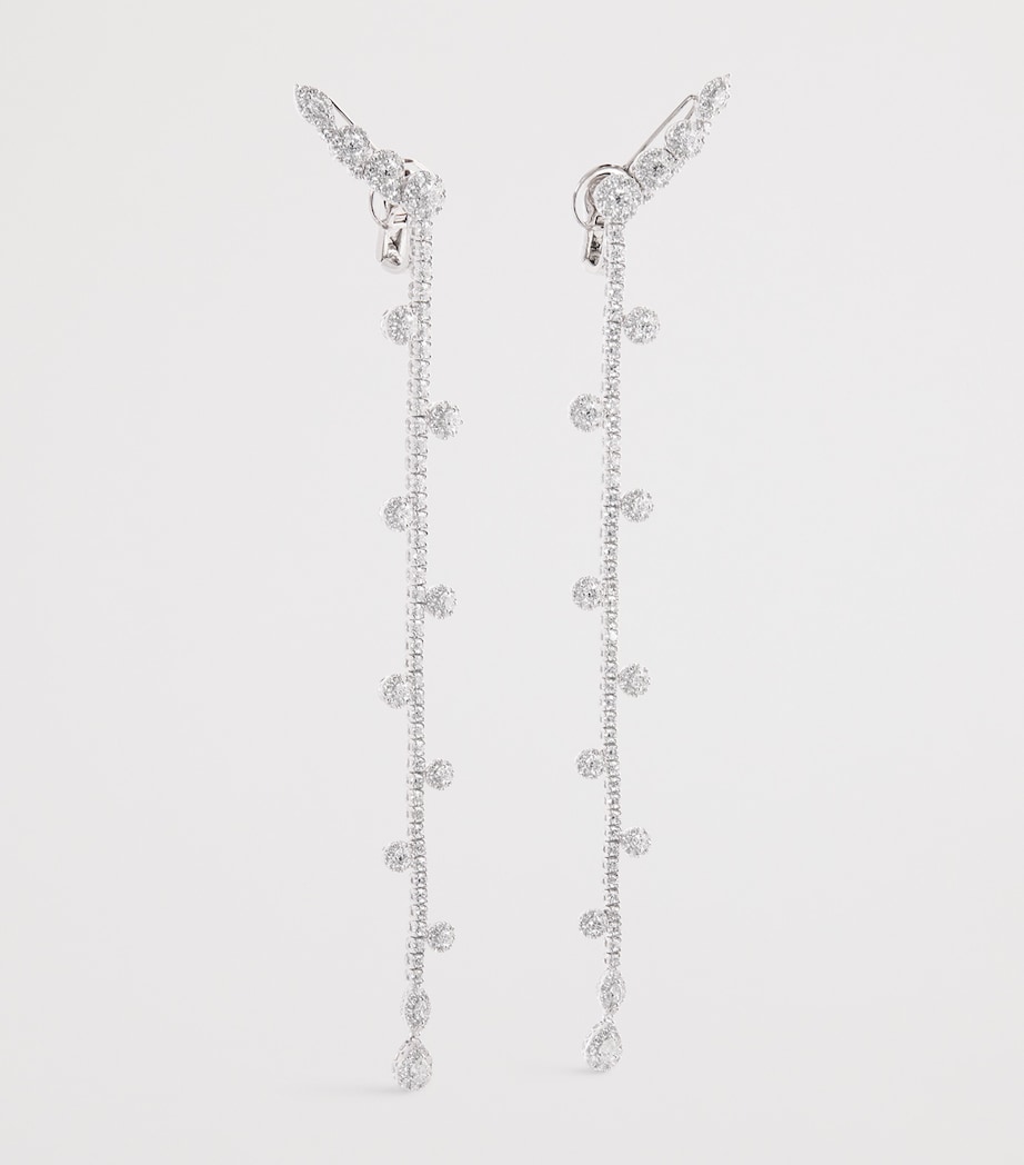 White Gold and Diamond Y-Couture Drop Earrings WHITE GOLD Image 3