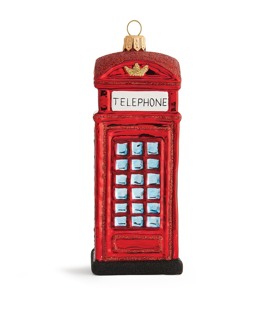 Harrods Telephone Box Christmas Decoration Red Image 5