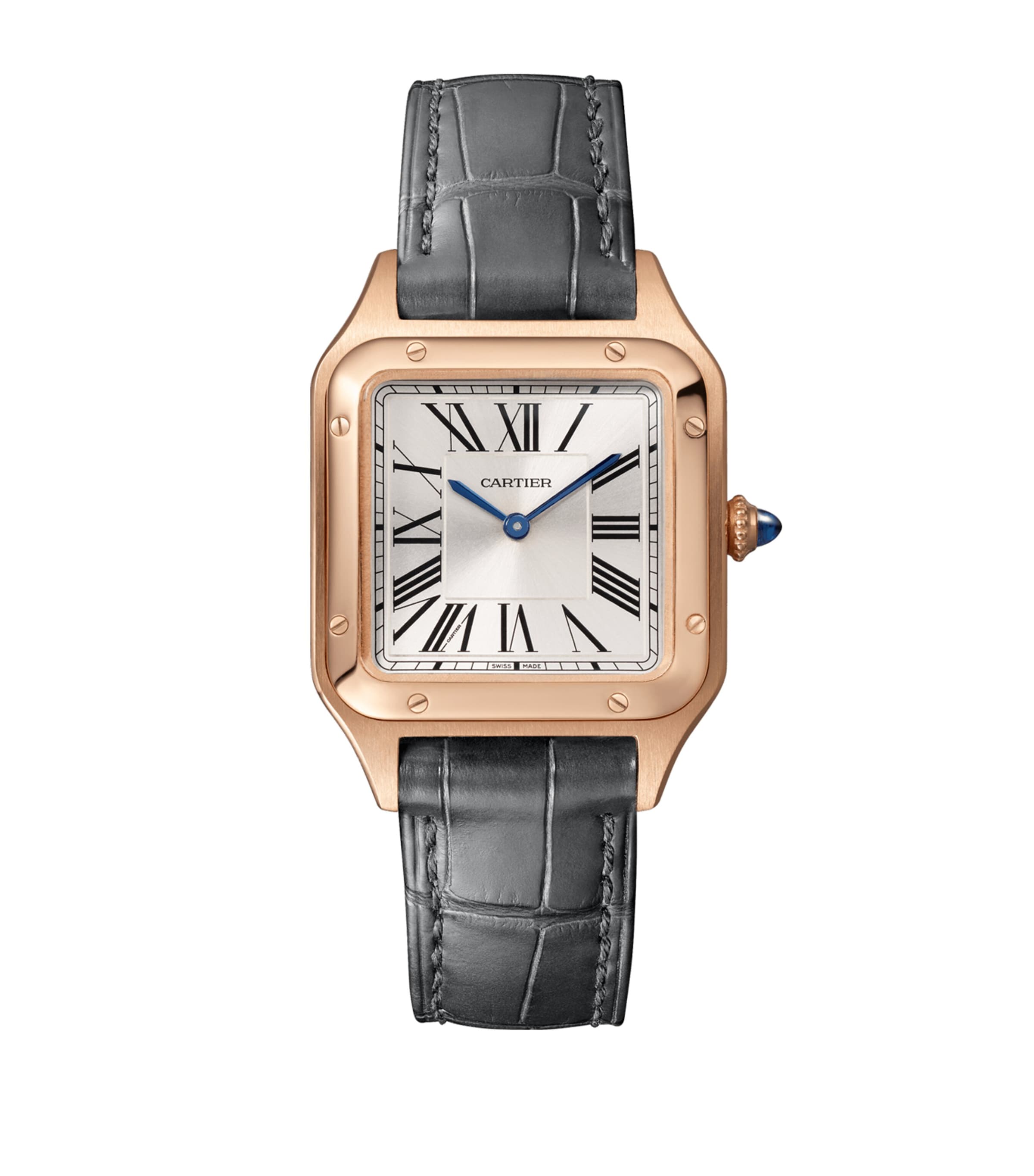 Cartier Rose Gold Santos-Dumont Watch 27.5mm Grey Image 1