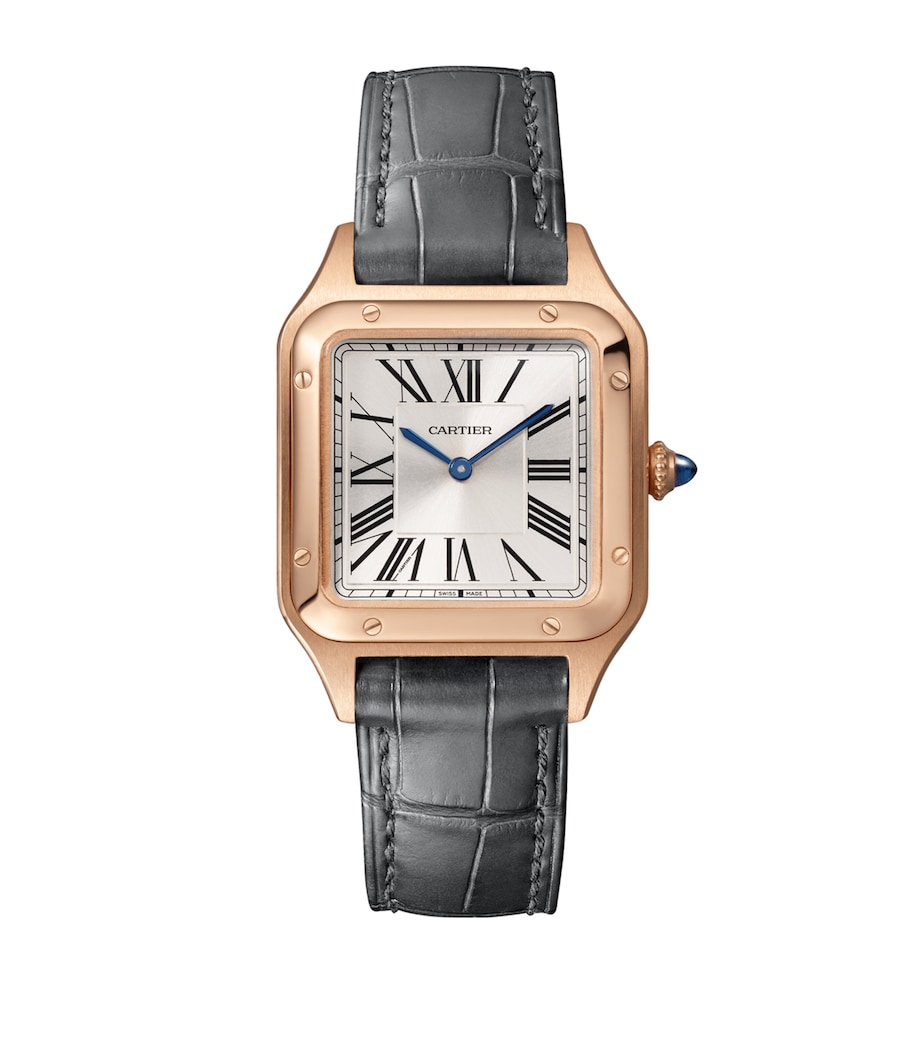 Cartier Rose Gold Santos-Dumont Watch 27.5mm Grey Image 1