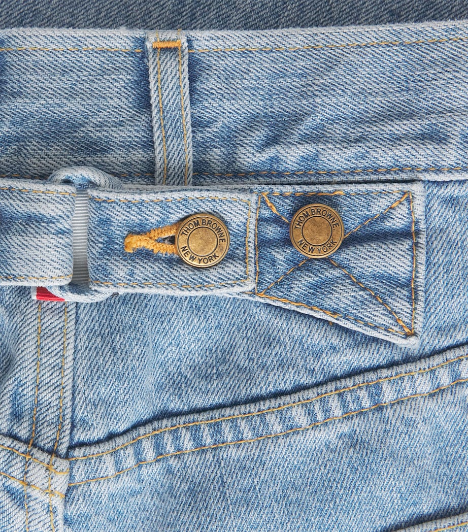 Thom Browne Womens Straight Jeans Light Blue Image 6
