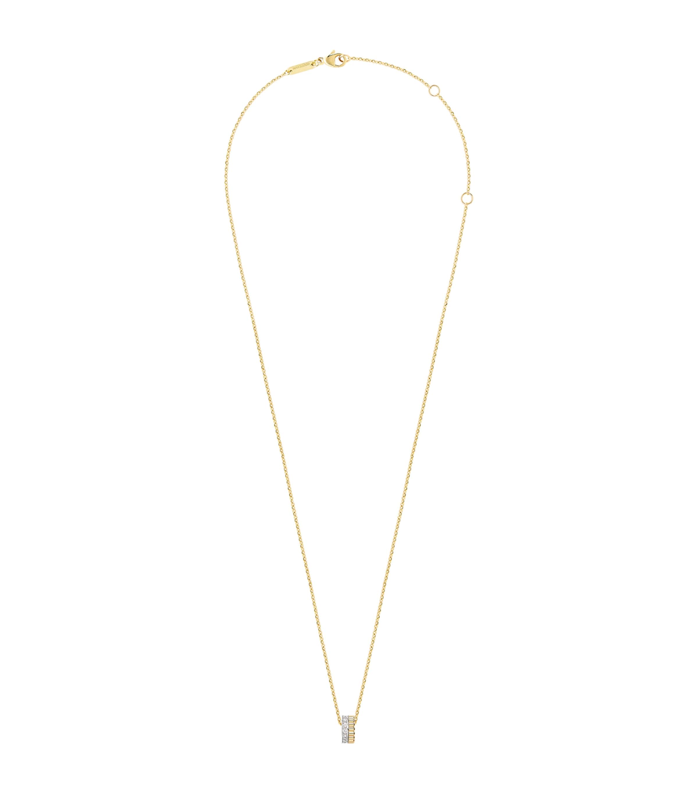 Boucheron Yellow Gold And Diamond Quatre Radiant Edition Necklace In Gold