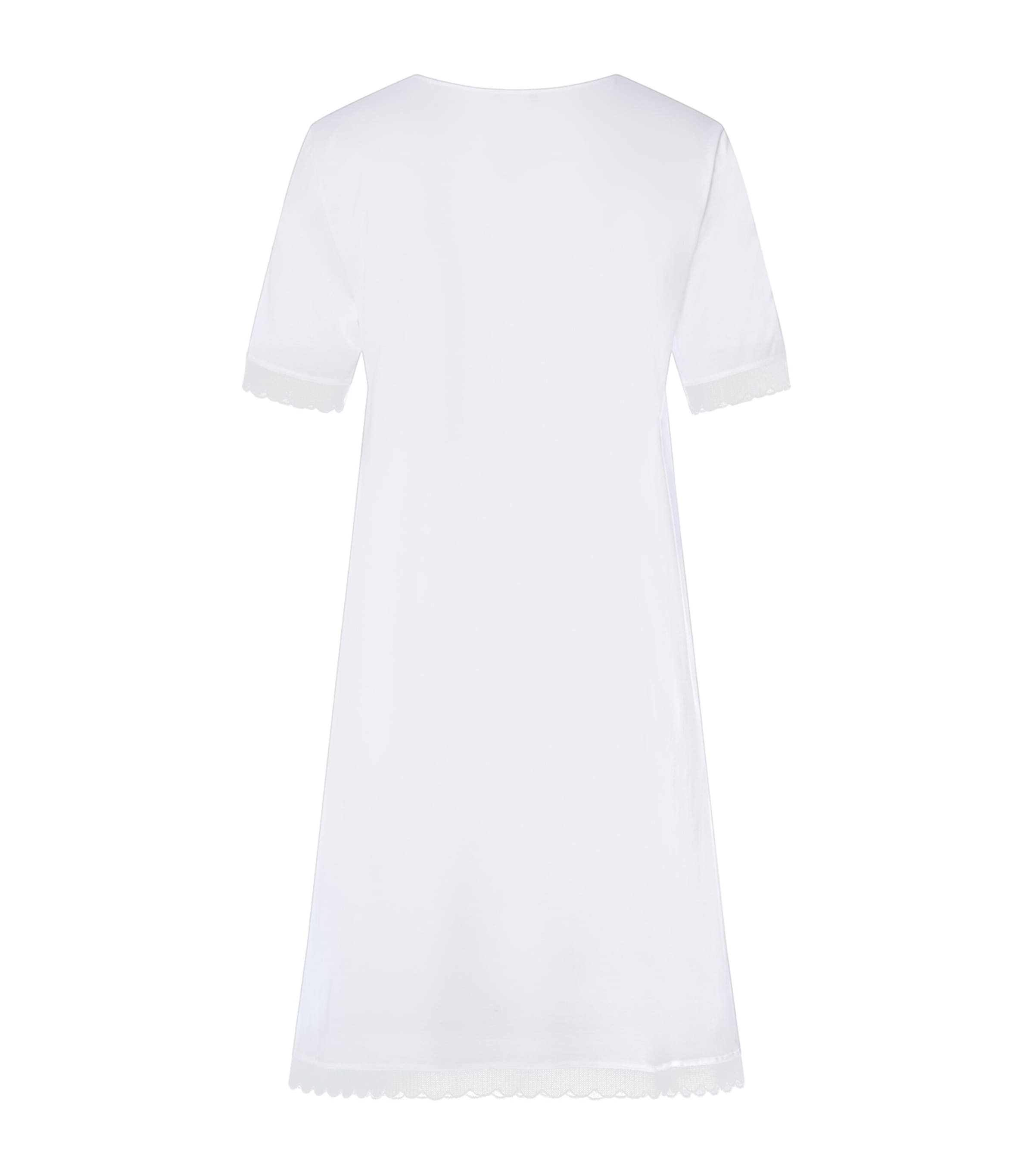 Hanro Womens Pima Cotton Inaya Nightdress White Image 5