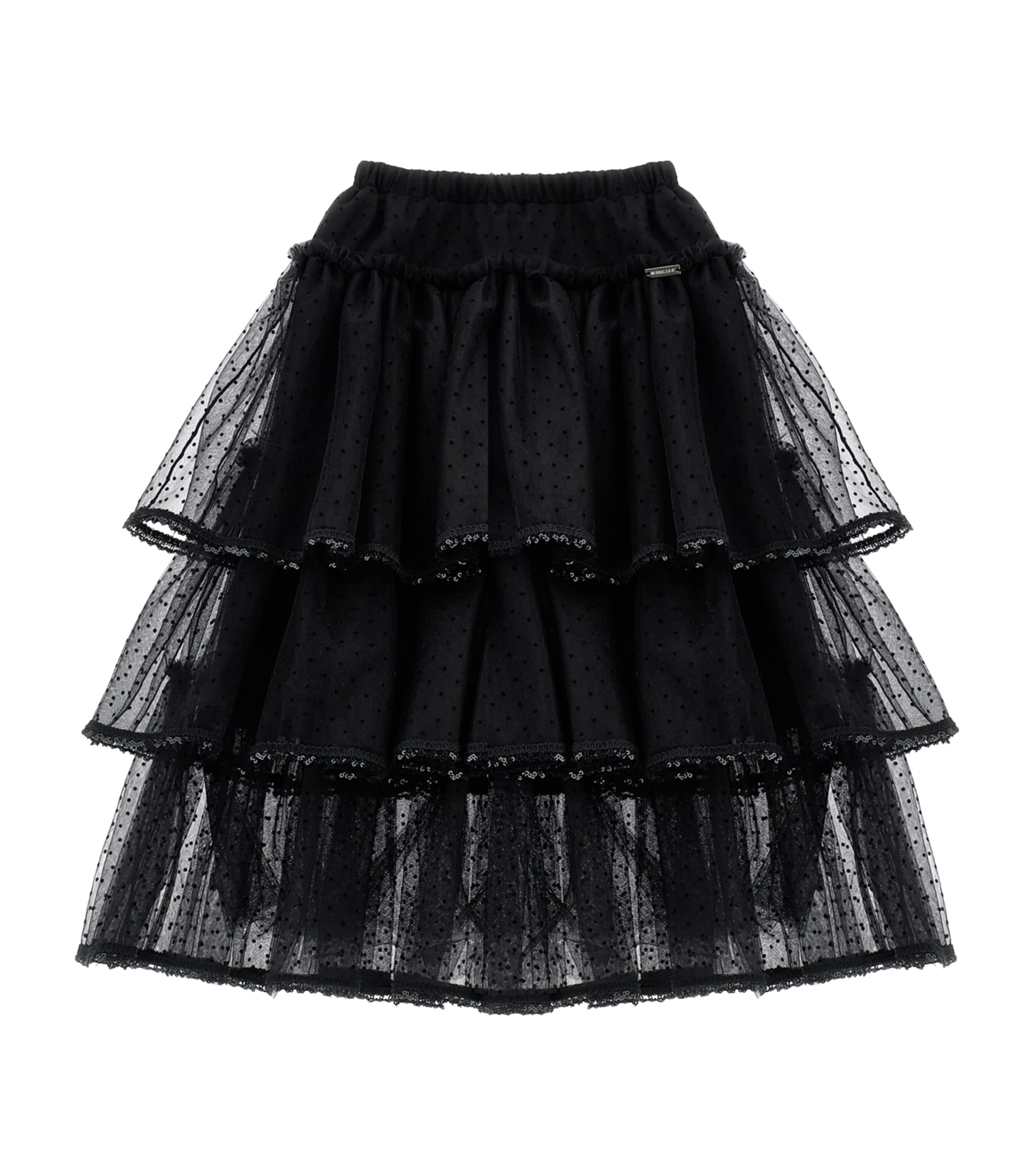 Monnalisa Polka Dot-jacquard Tutu In Black