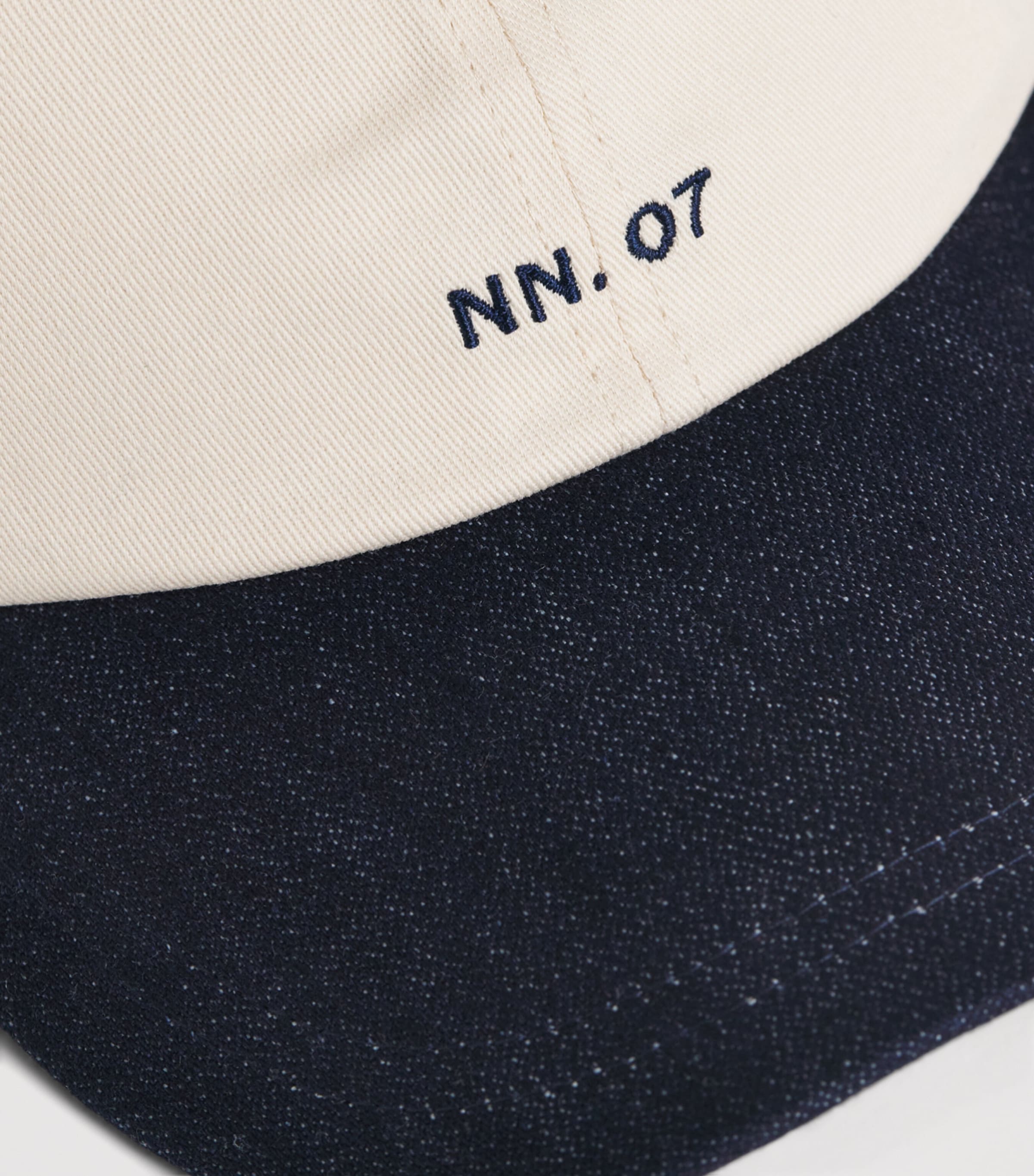 NN.07 Cotton Logo Baseball Cap Raw Indigo Image 4