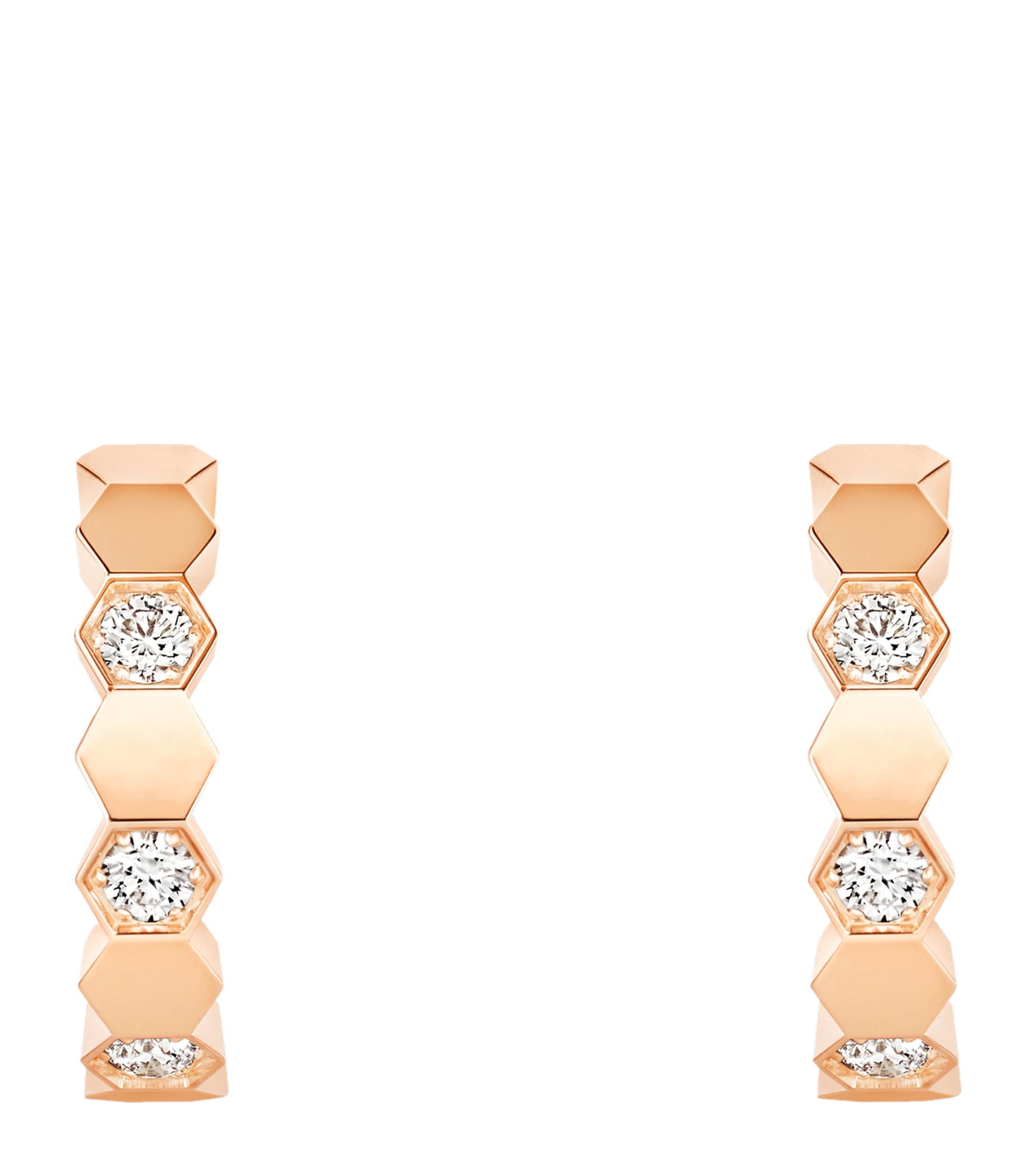 Chaumet Rose Gold and Diamond Bee de Chaumet Hoop Earrings Pink Gold Image 1