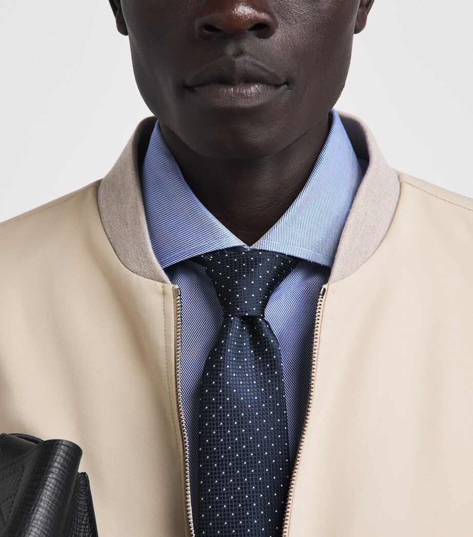 Canali Silk Polka Dot Tie Image 2