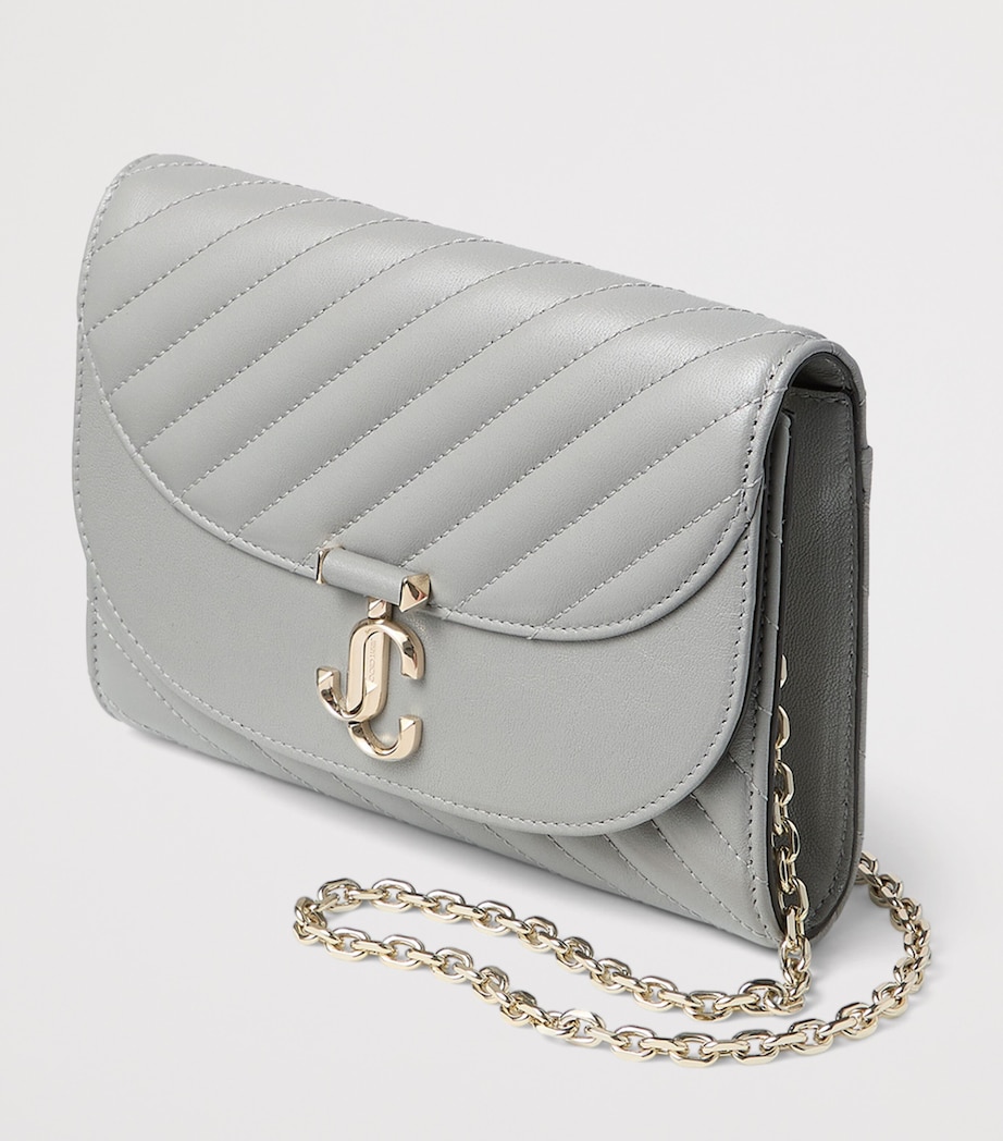 Leather Curve Clutch Bag DOVE/SHINY GOLD Image 2