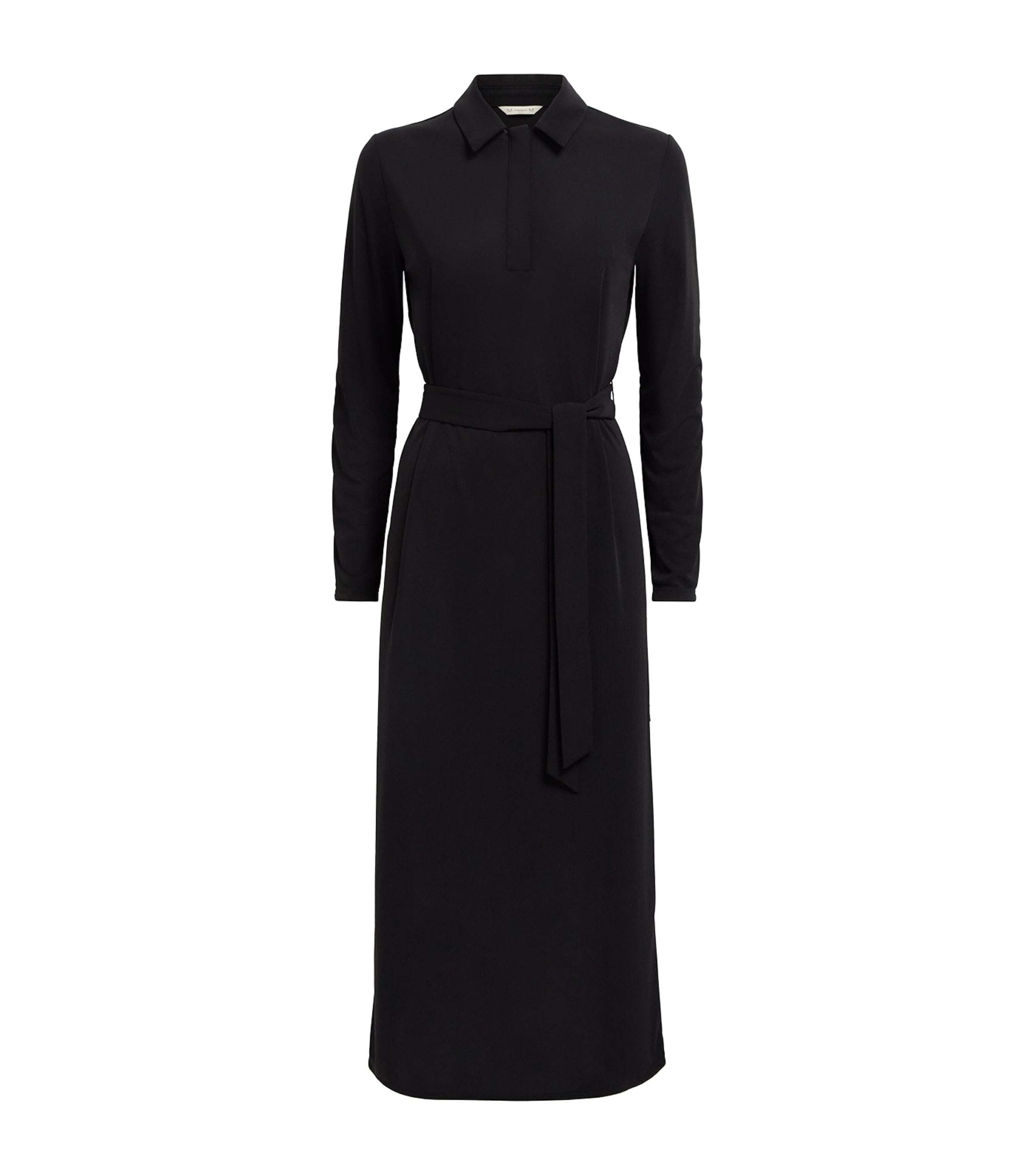 MM Womens Jersey Midi Shirt Dress Black Image 1