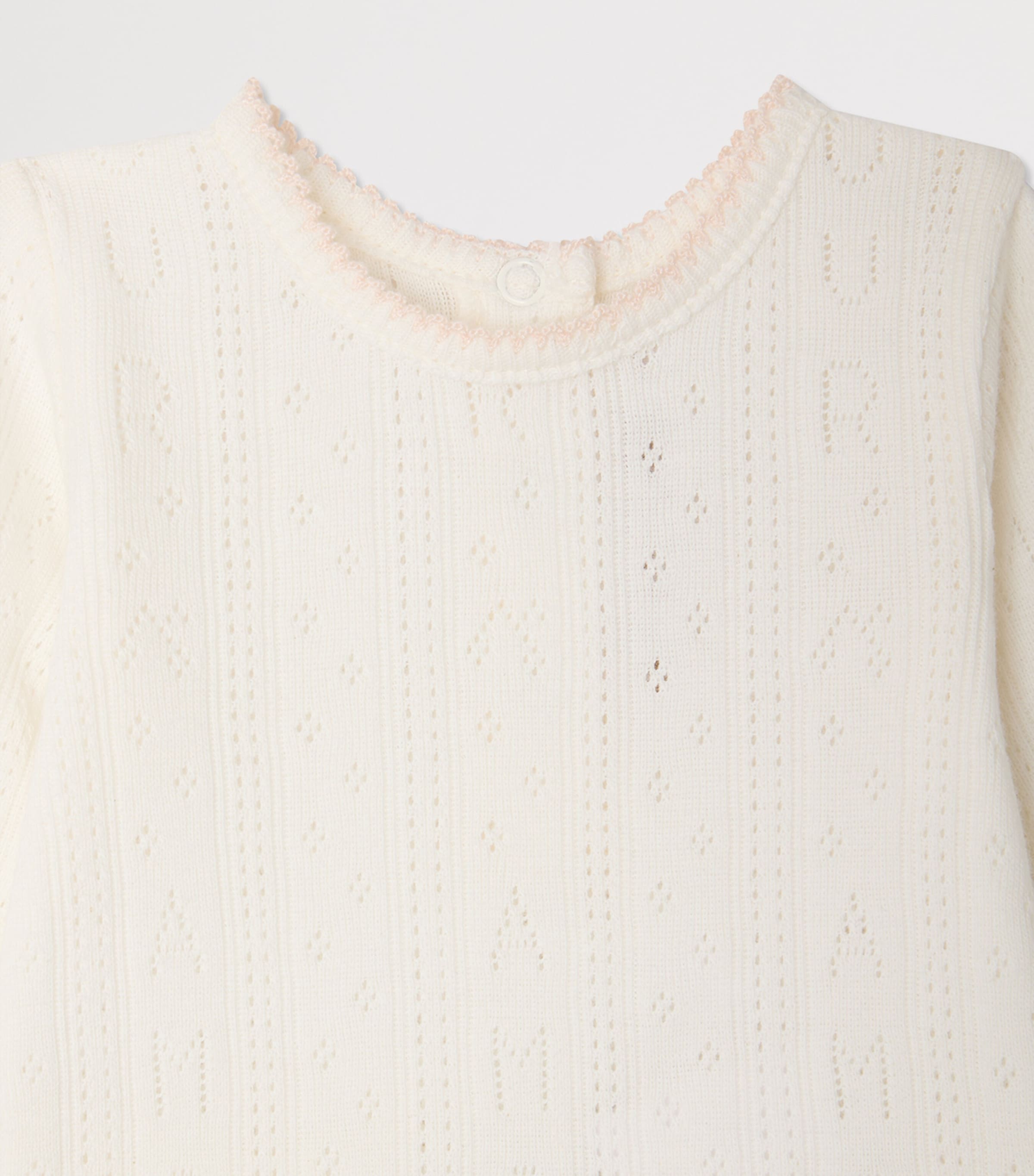 Cotton Top and Trousers Set (1-18 Months) BLANC LAIT Image 3