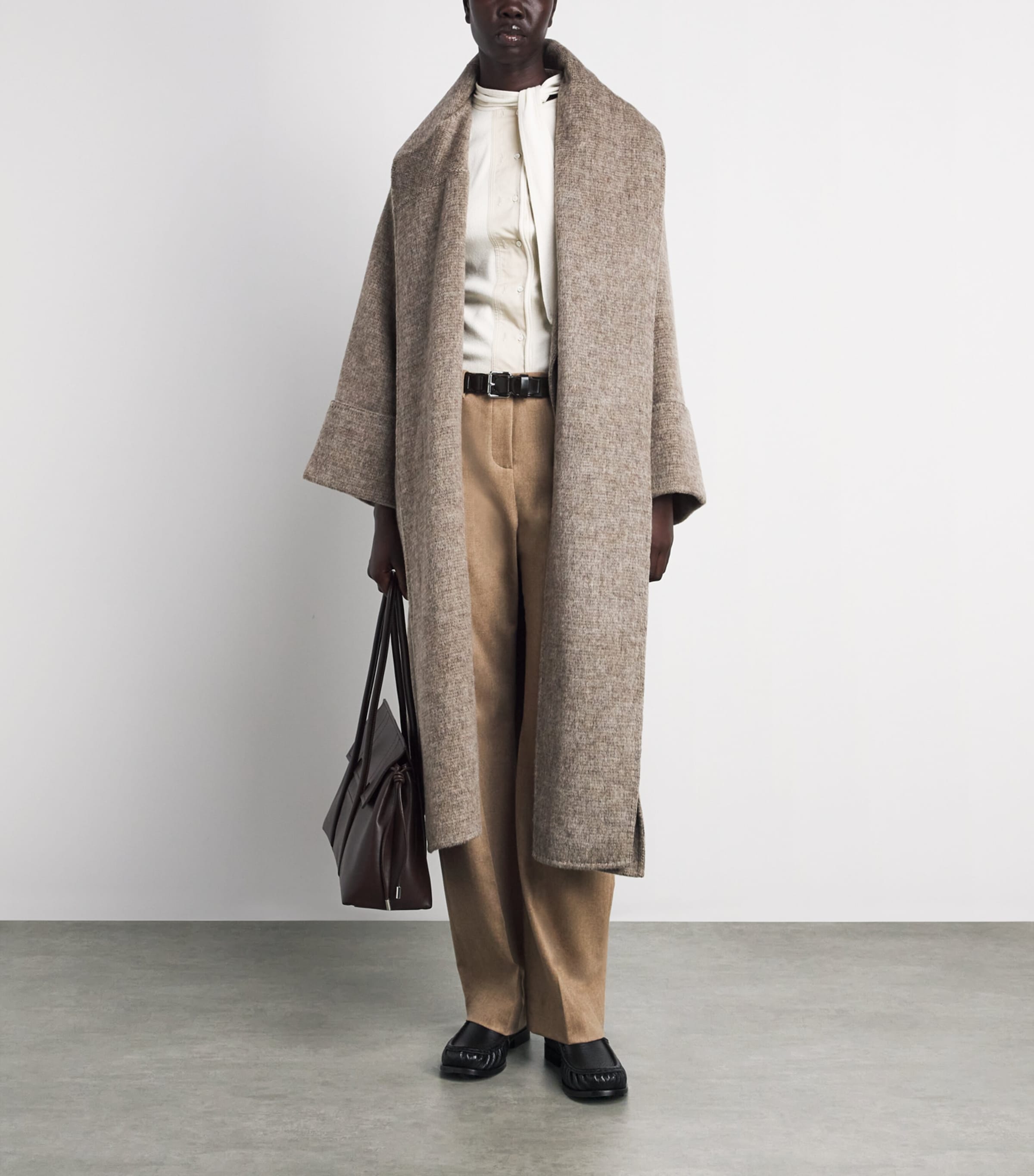 Lemaire Leather Link Belt Dark Brown Image 4