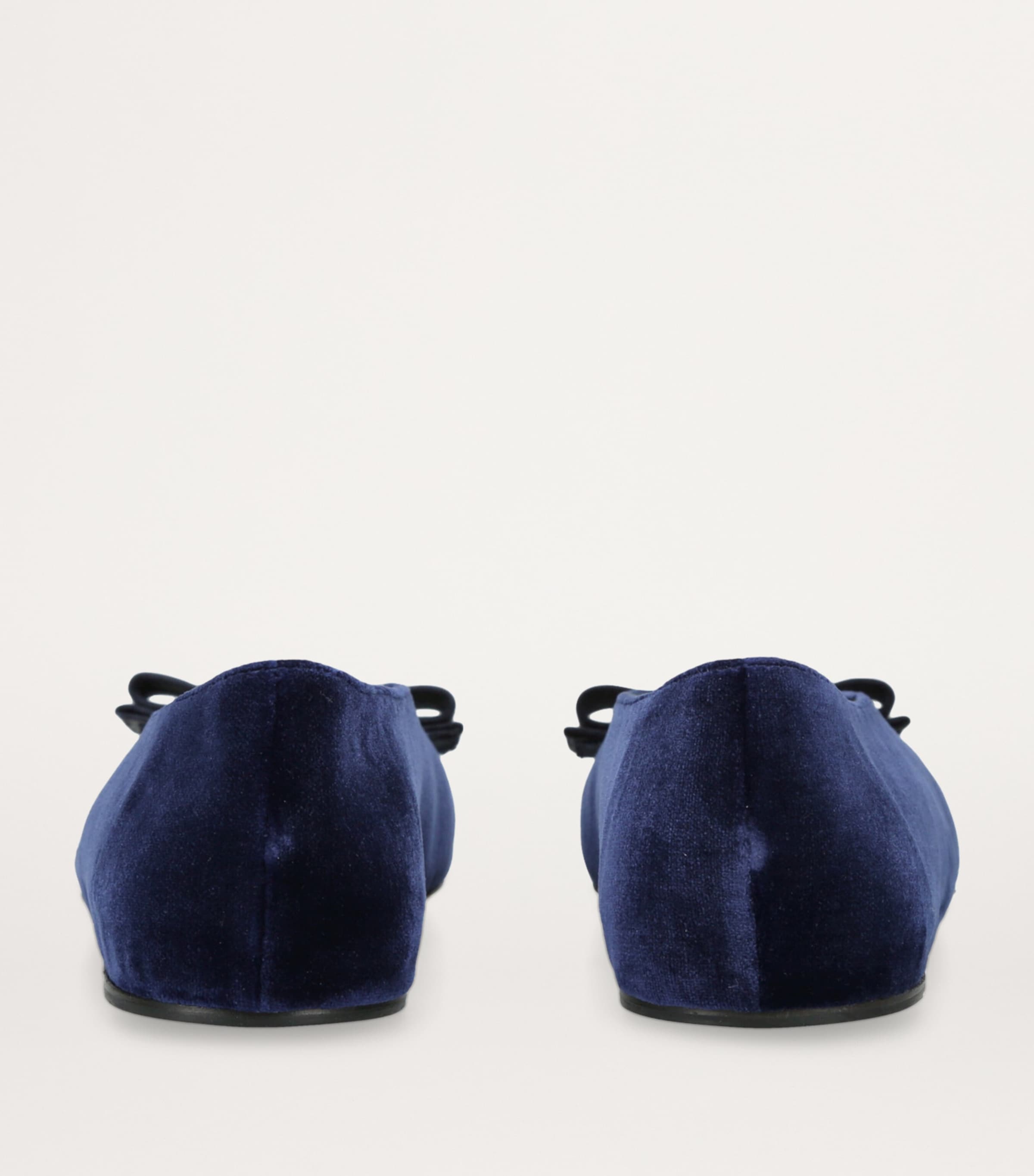Salvatore Ferragamo Velvet Vanna Ballet Flats Navy Image 2