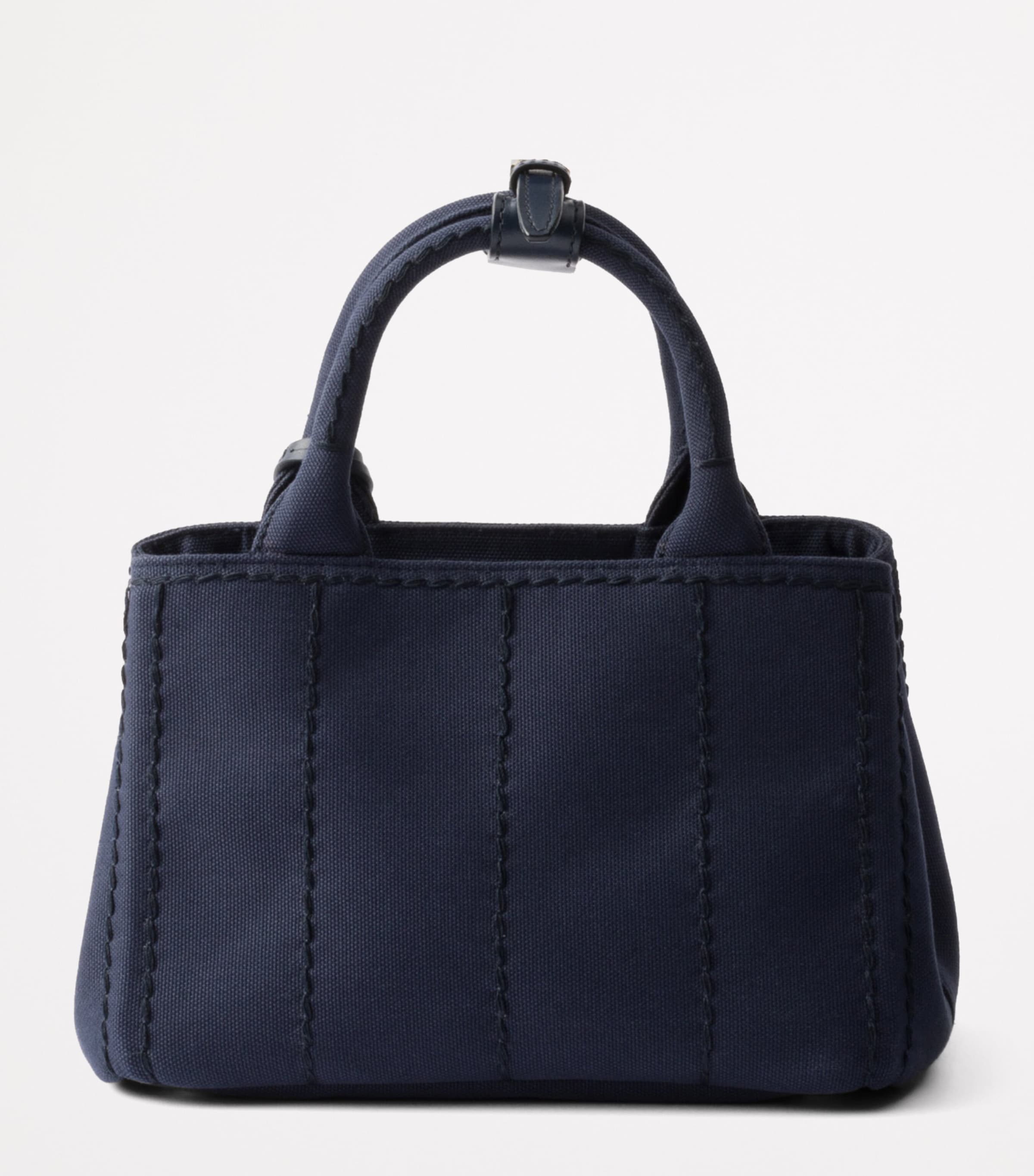 Prada Mini Cotton Canvas Top-Handle Bag Image 3