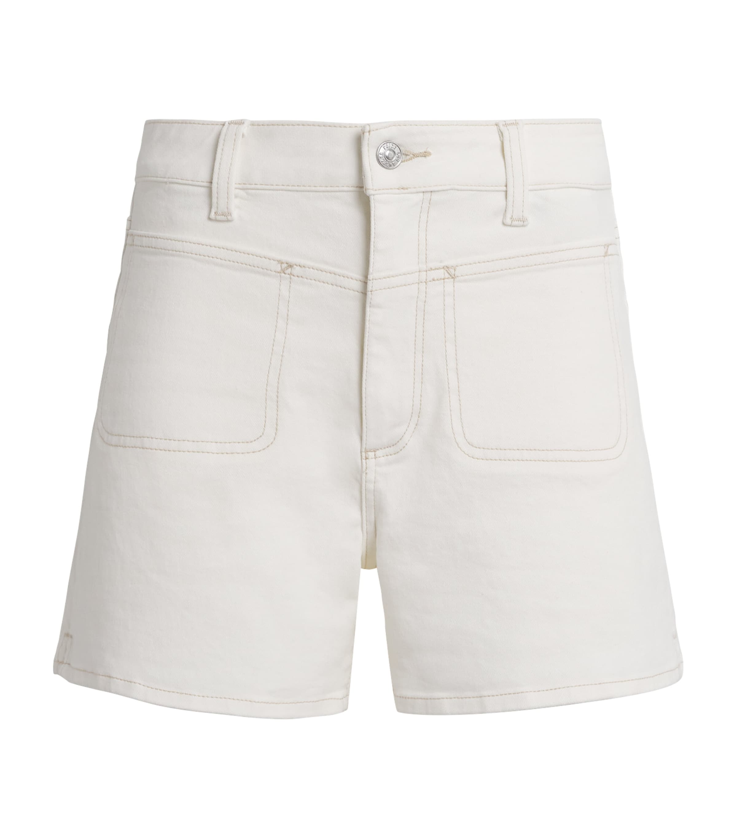 PAIGE Womens Denim Dani Shorts Toasted Ecru Image 1