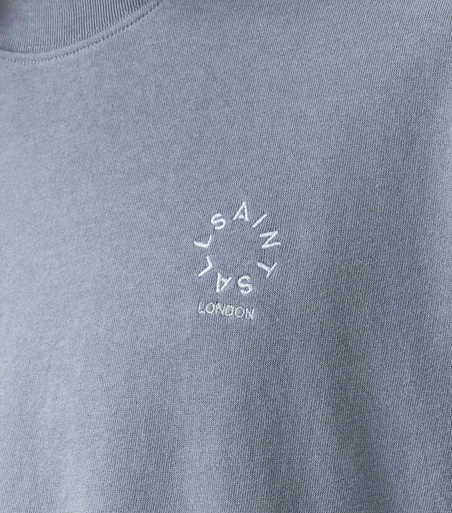 AllSaints Mens Organic Cotton Haven T-Shirt Maya Blue Image 5