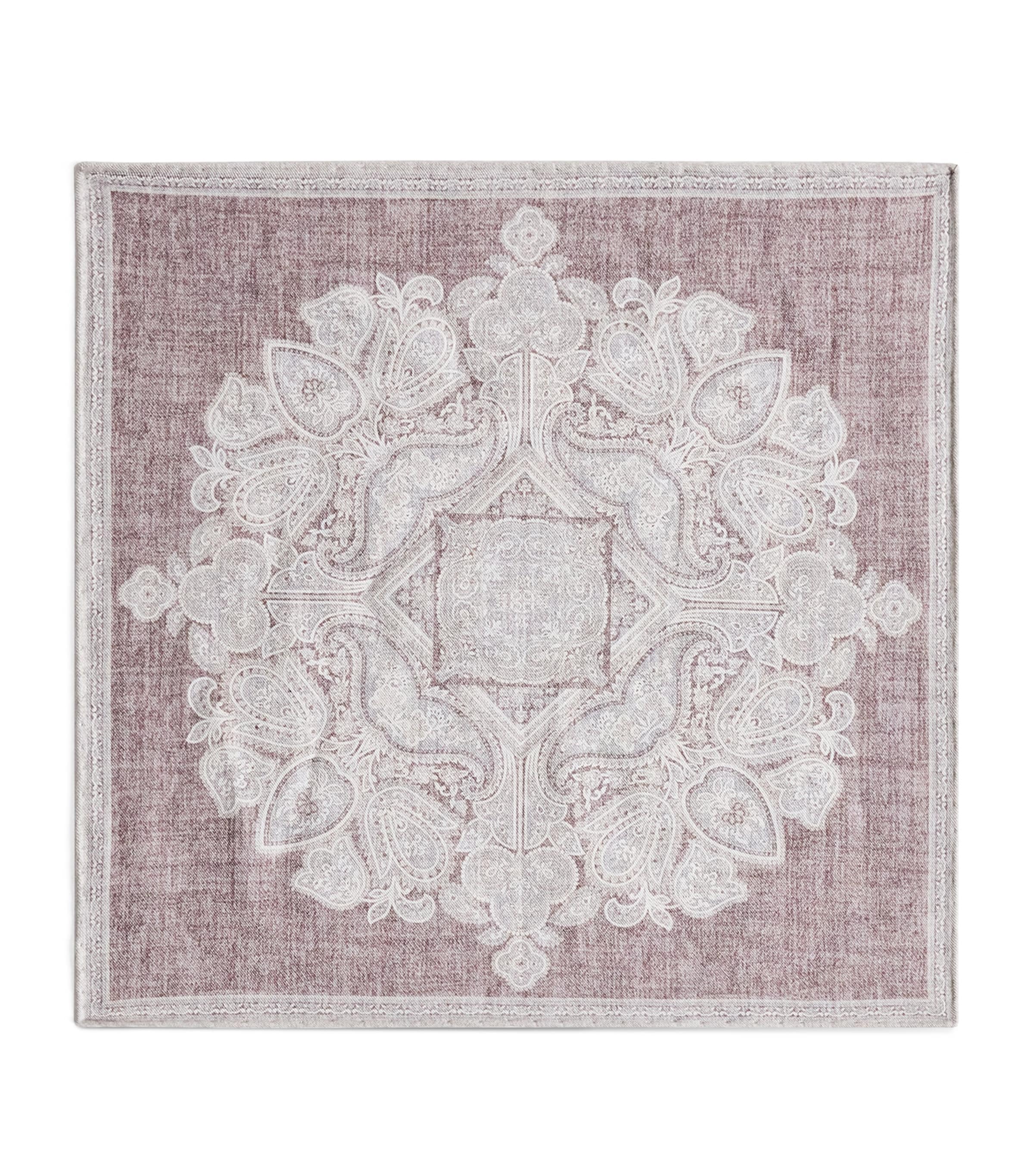 Cotton-Wool Printed Pocket Square MIRTILLO E SABBIA Image 1