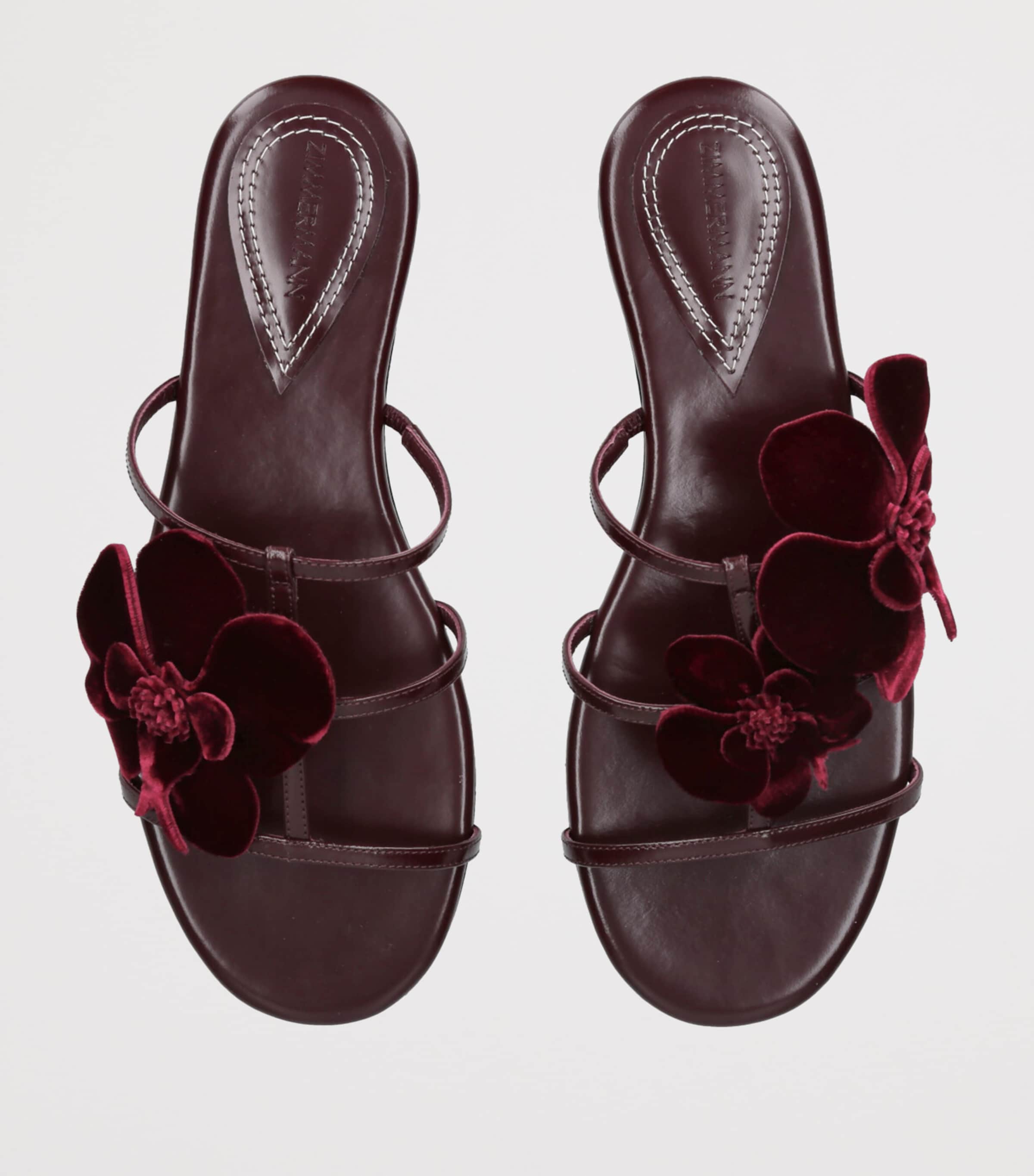Leather Orchid Sandals RED/DARK Image 4
