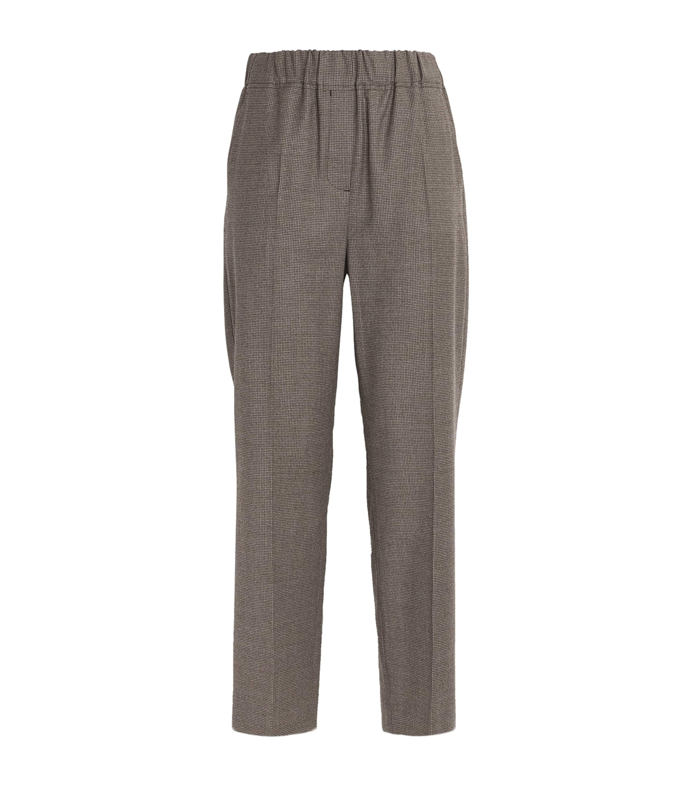 Shop Weekend Max Mara Straight Tailored Trousers In Brown