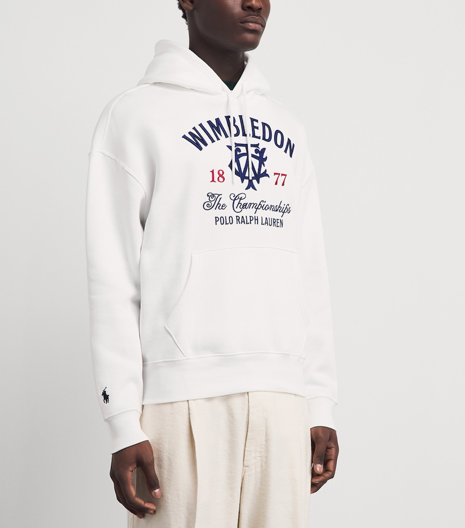 RLX Ralph Lauren Mens x Wimbledon Embroidered Hoodie White Image 4