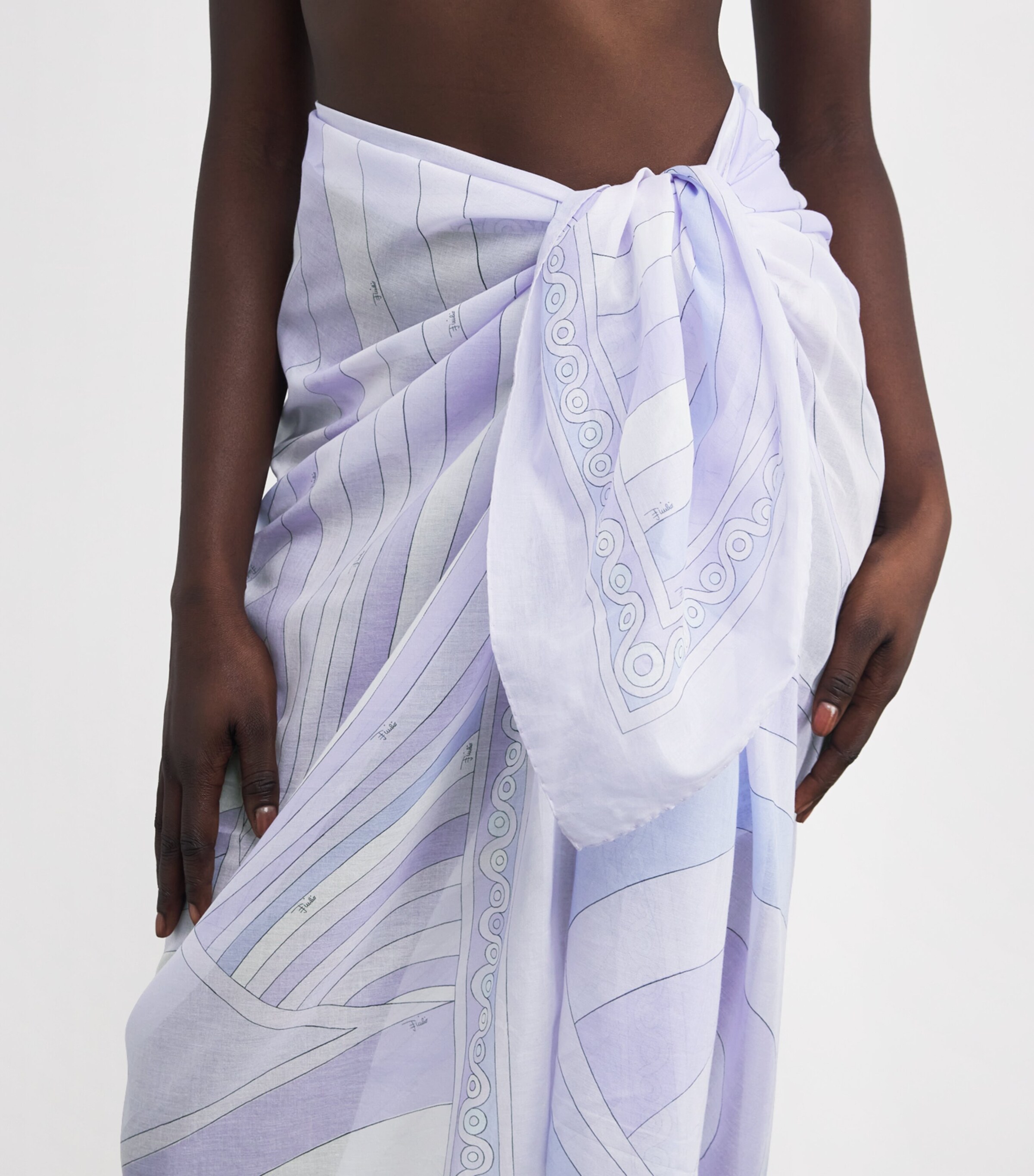 Cotton Tie-Side Pareo 021/LAVANDER Image 5