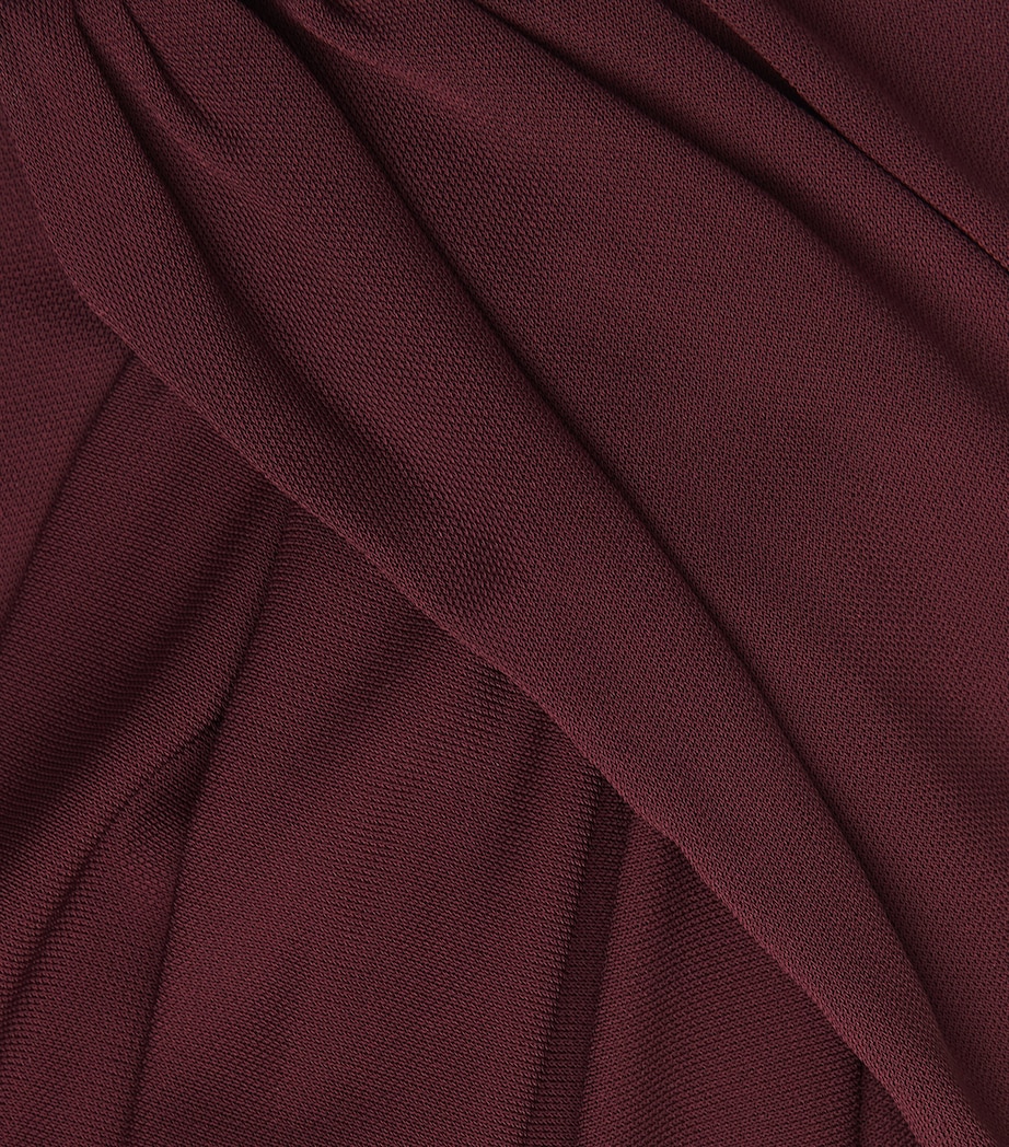 Brandon Maxwell Womens Draped Astor Top Wine Image 6