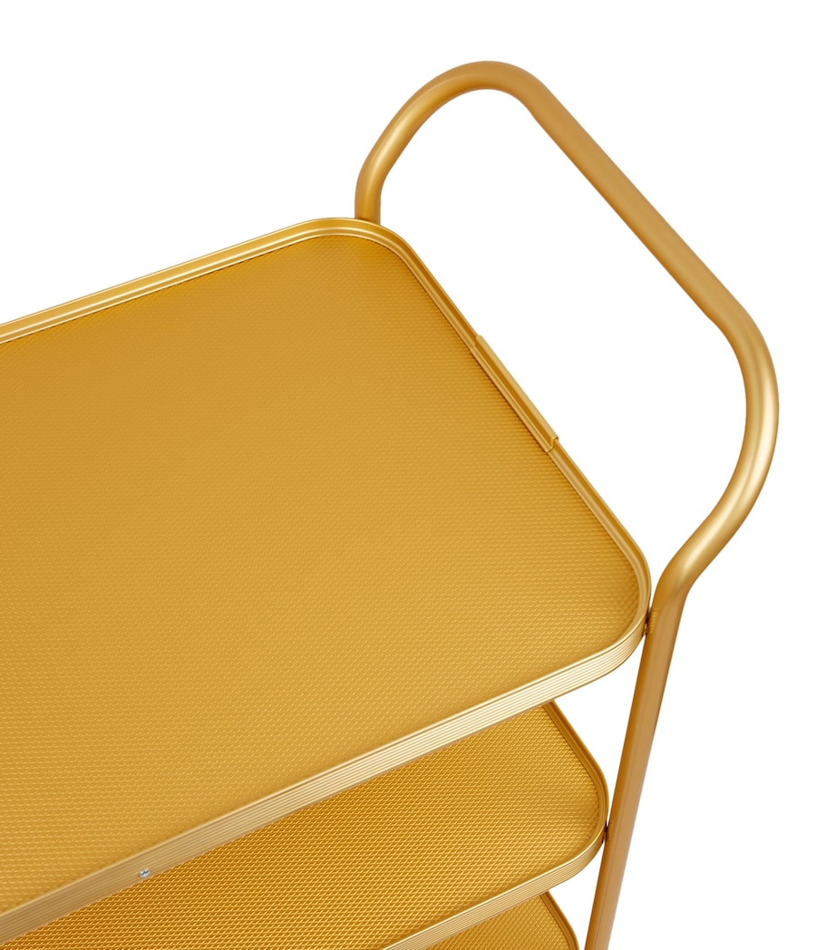 Aluminium Three-Tiered Trolley GOLD Image 2