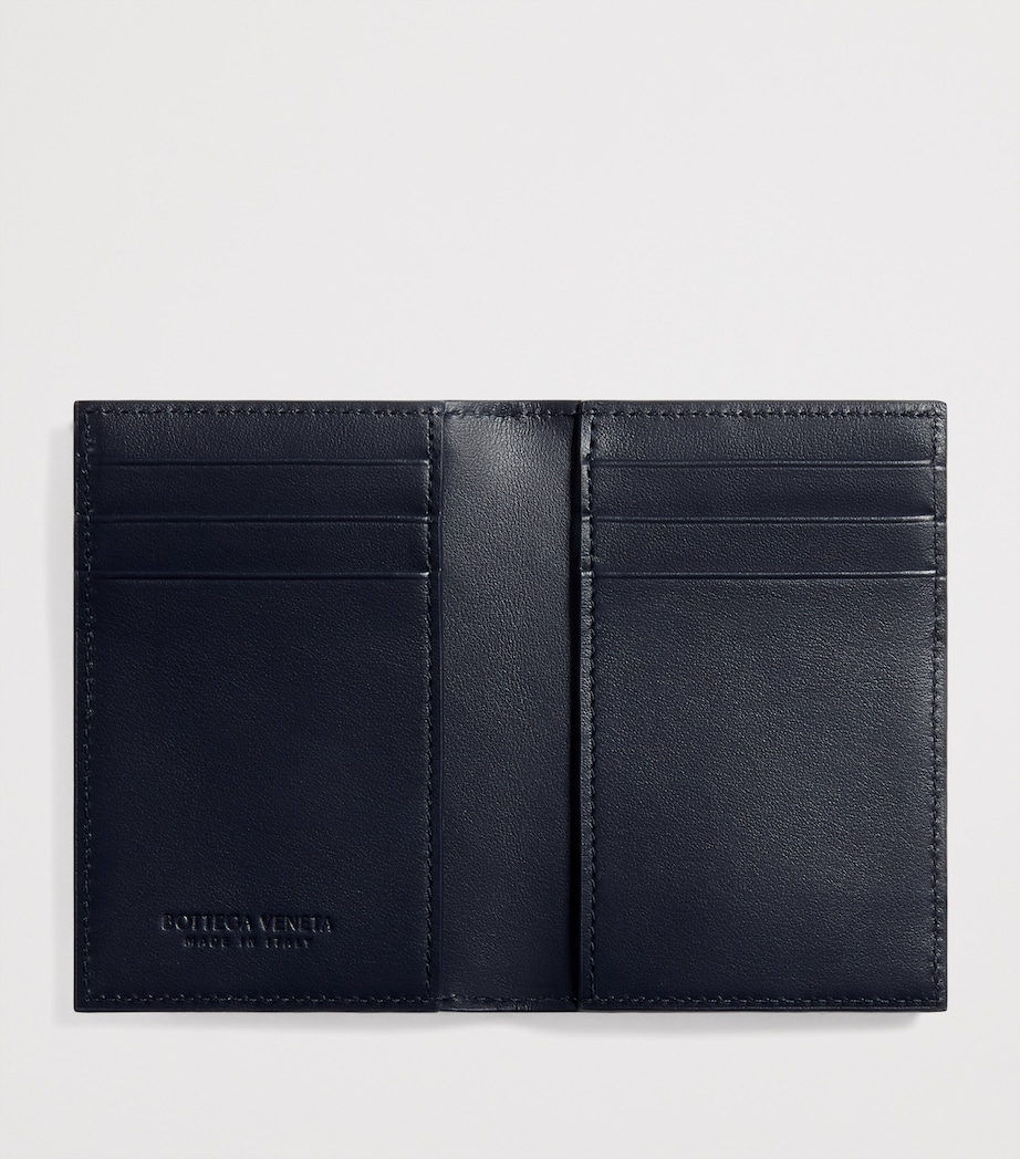 Bottega Veneta Leather Intrecciato Flap Card Holder Image 2