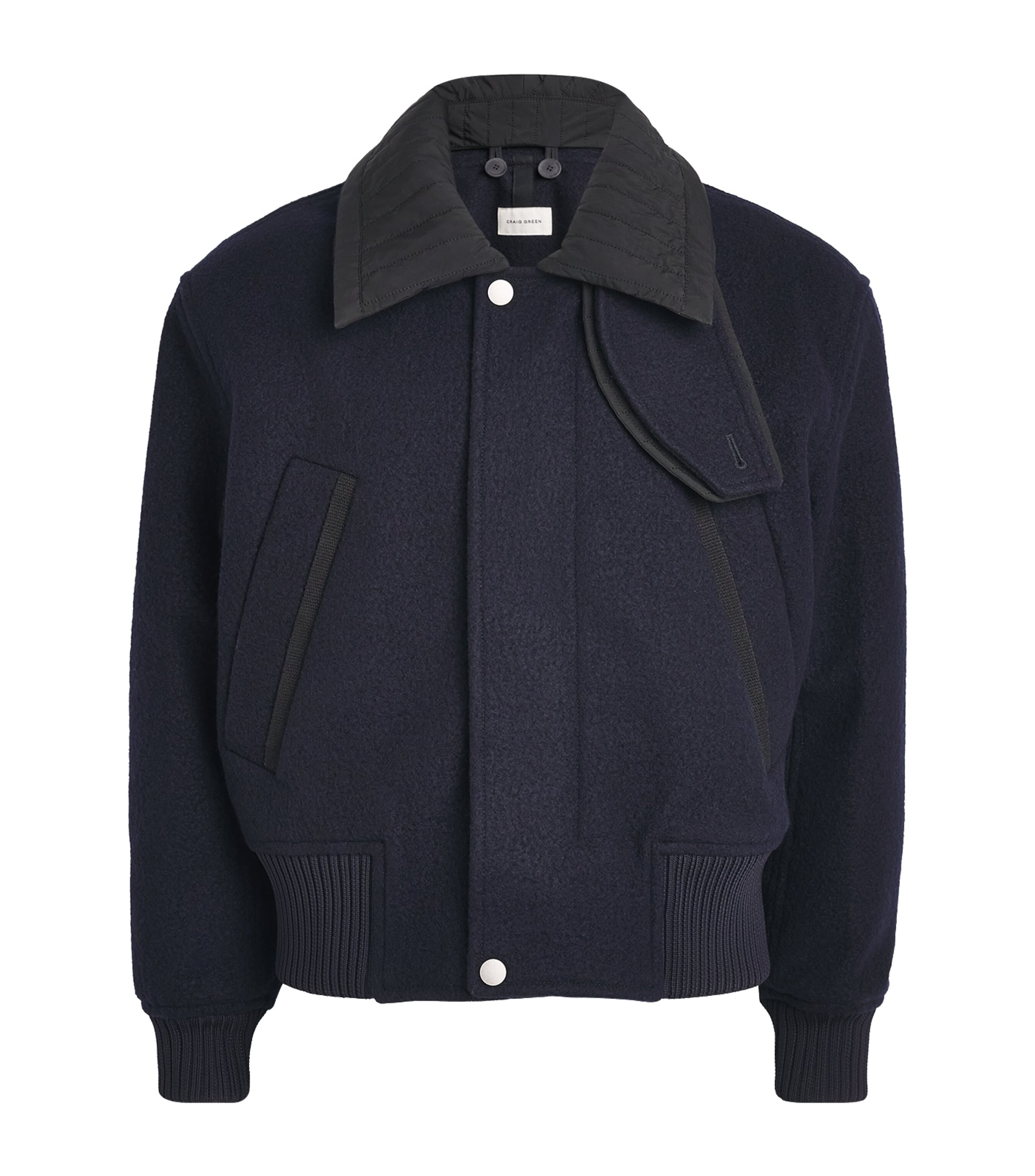 Craig Green Mens Wool Flight Jacket Navy Image 1