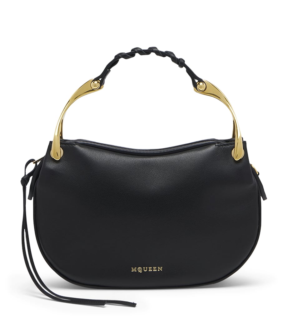 McQueen Mini Leather Wishbone Top-Handle Bag Image 1