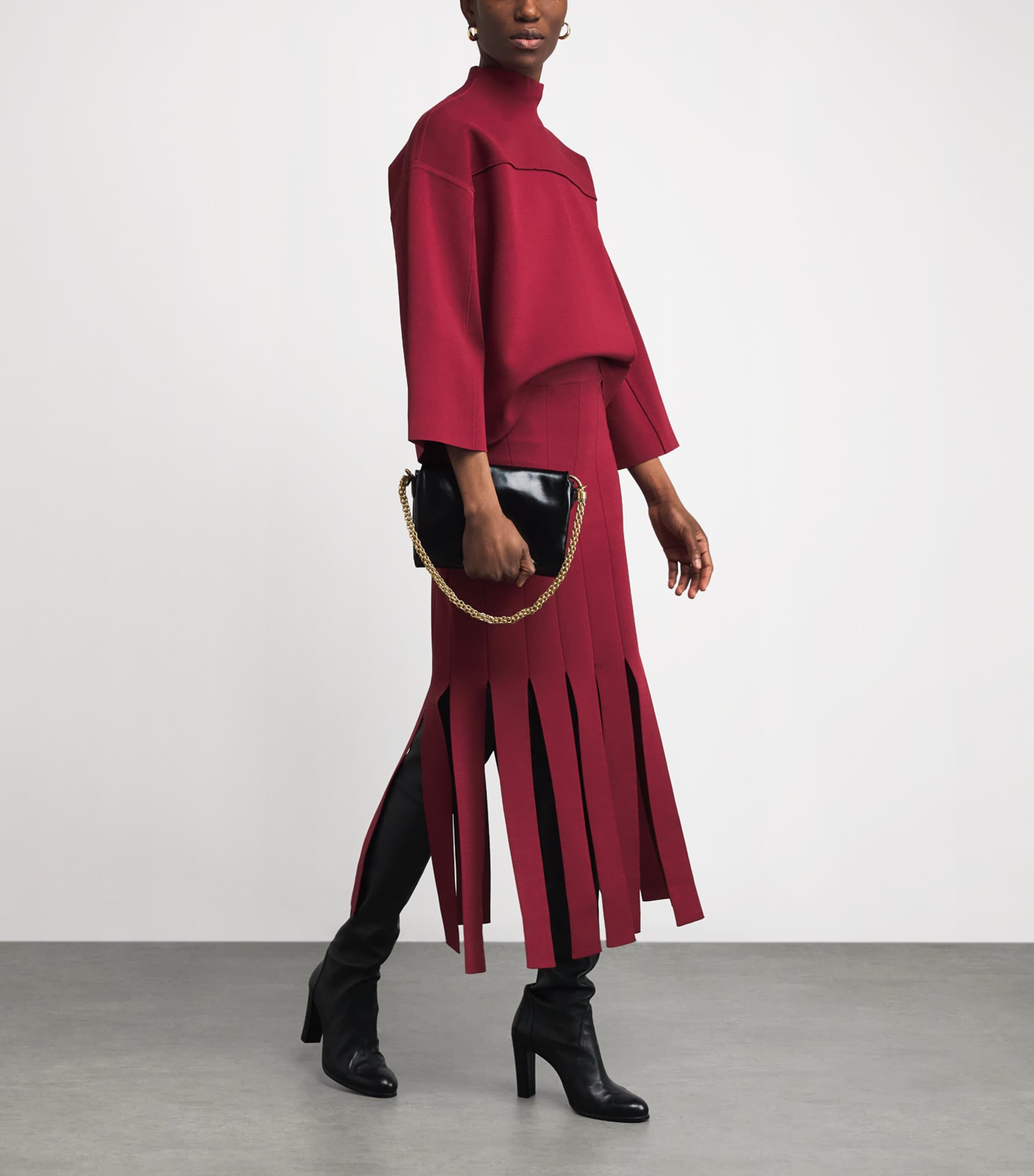 Milano-Knit Larrey Compact Sweater CHERRY Image 2