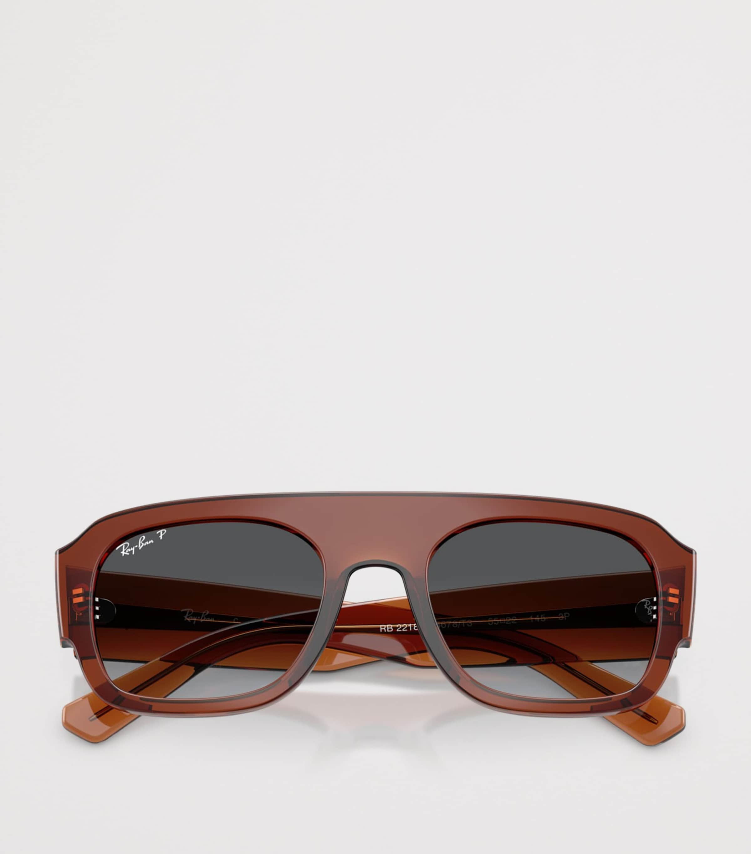 Ray-Ban RB2218 Irregular Sunglasses Brown Image 5