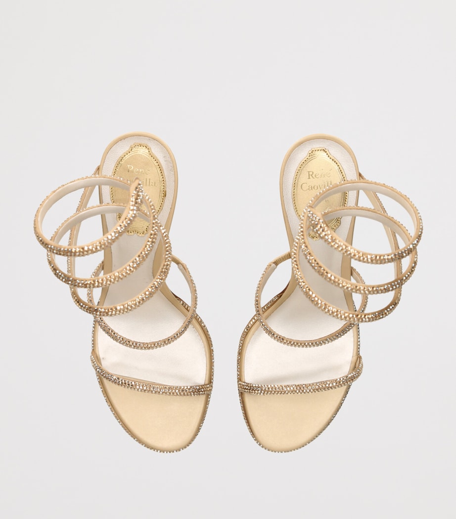 Satin Embellished Cleo Sandals 80 BEIGE COMB Image 4