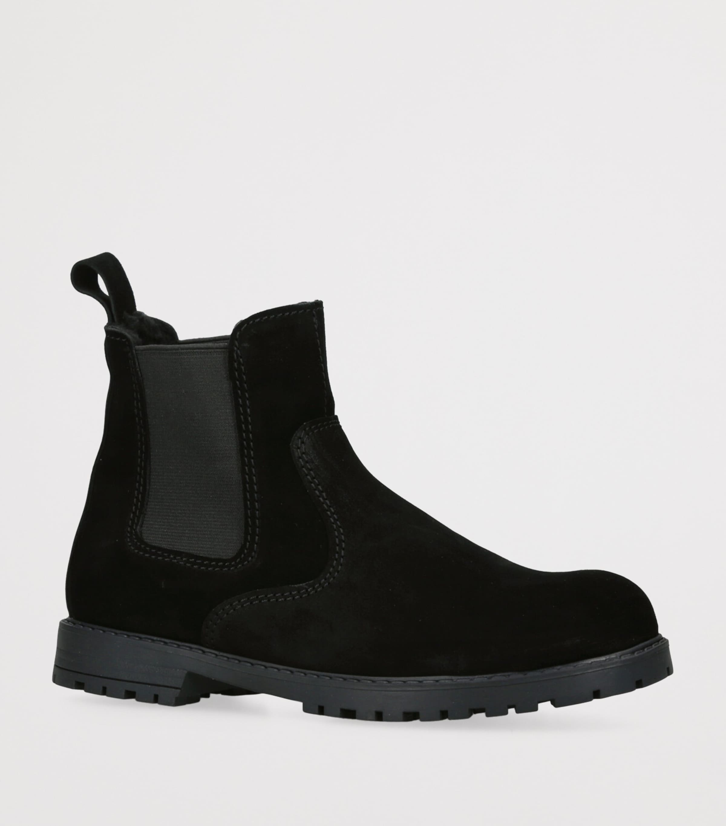 Suede Oscar Chelsea Boots BLACK Image 3