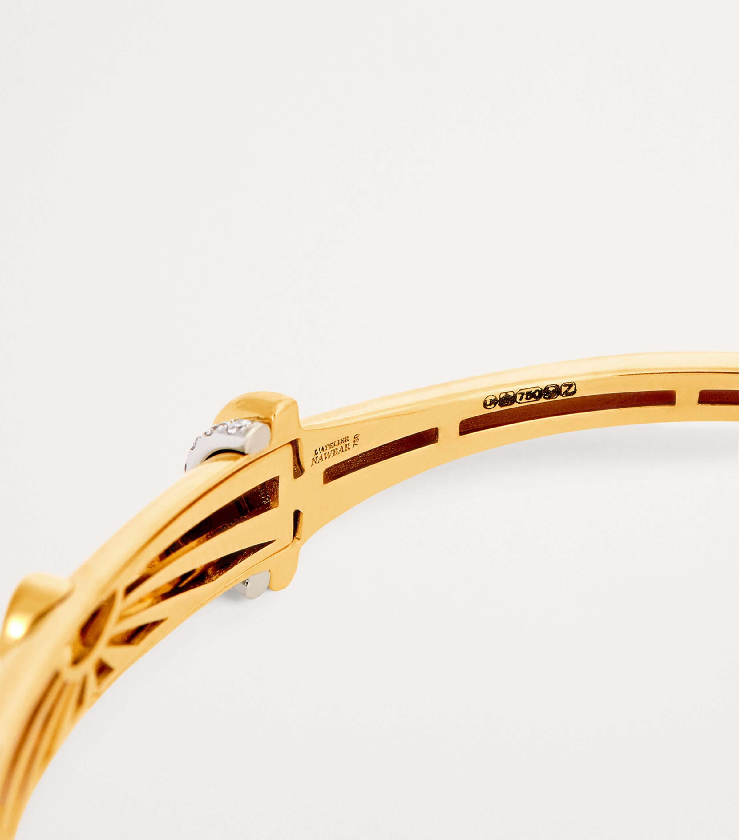 L'ATELIER NAWBAR Yellow Gold and Diamond Lot N*91 Warrior Bangle Yellow Gold Image 6