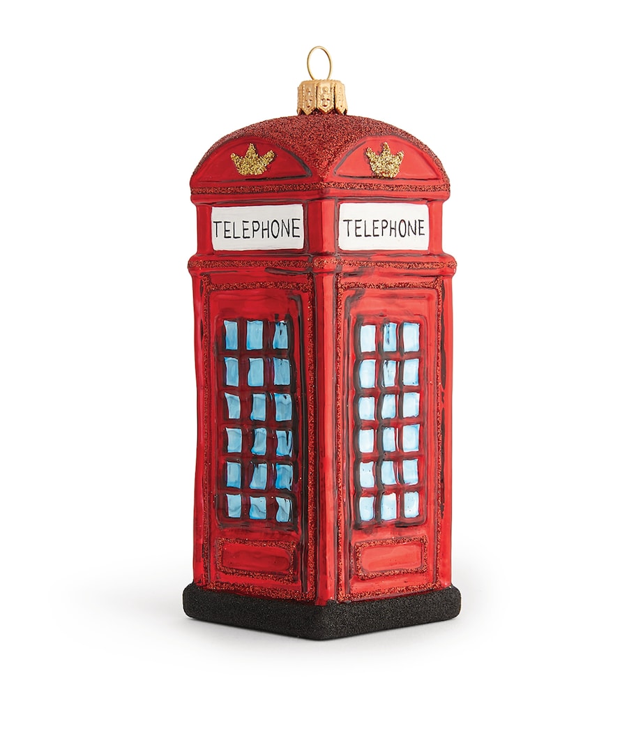 Harrods Telephone Box Christmas Decoration Red Image 2