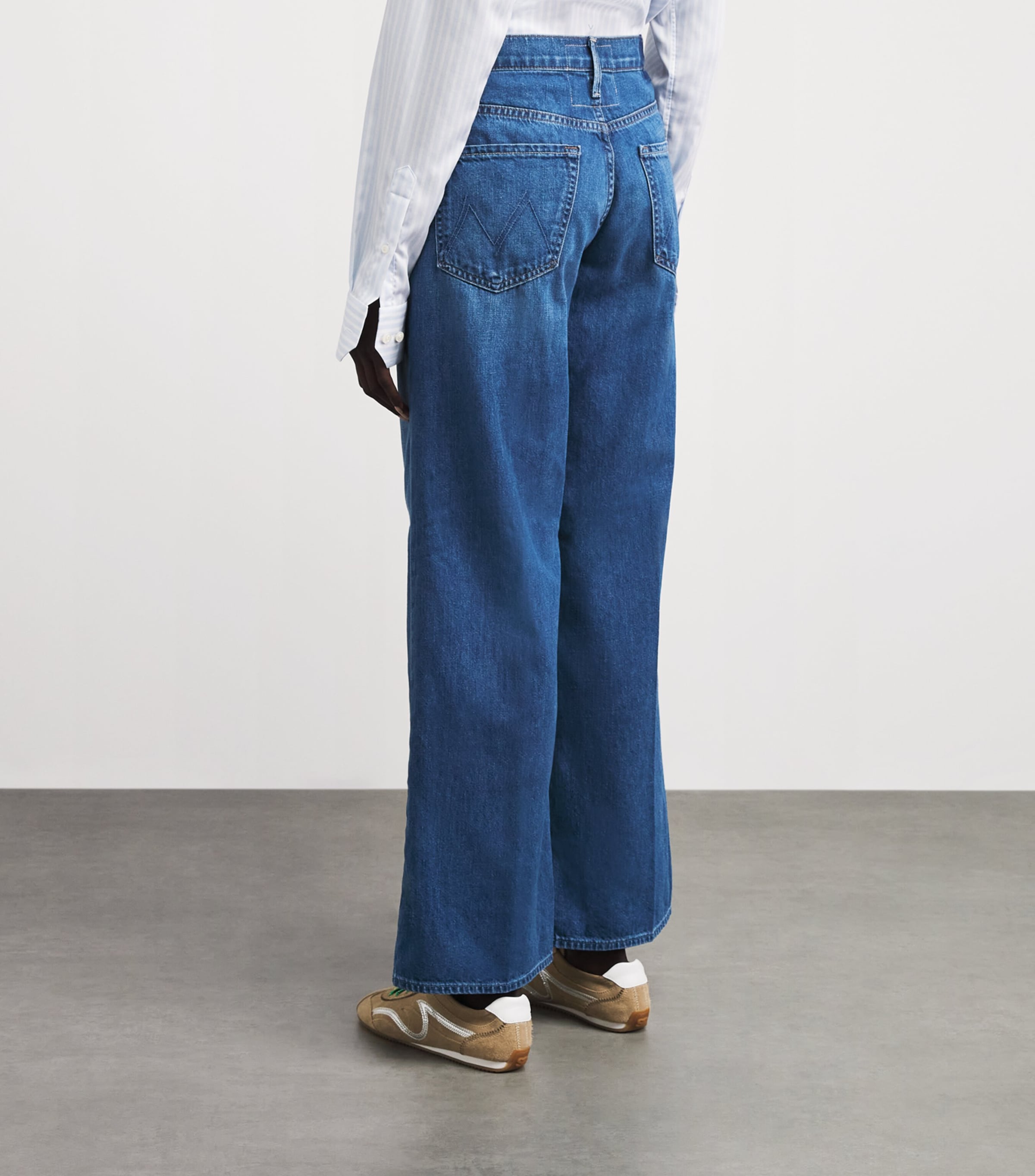 MOTHER Womens Maven Skimp Mid-Rise Straight Jeans Bip Big Tipper Image 5