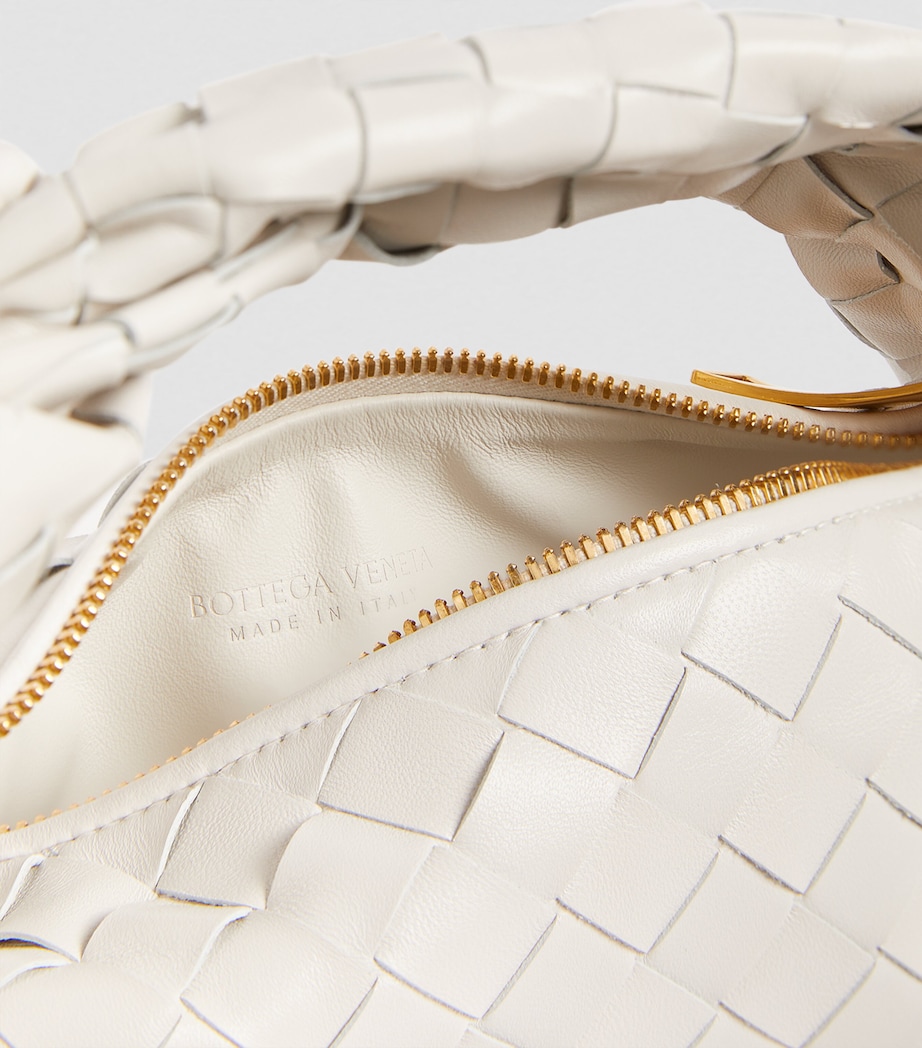 Bottega Veneta Mini Leather Jodie Bag Chalk Gold Image 9