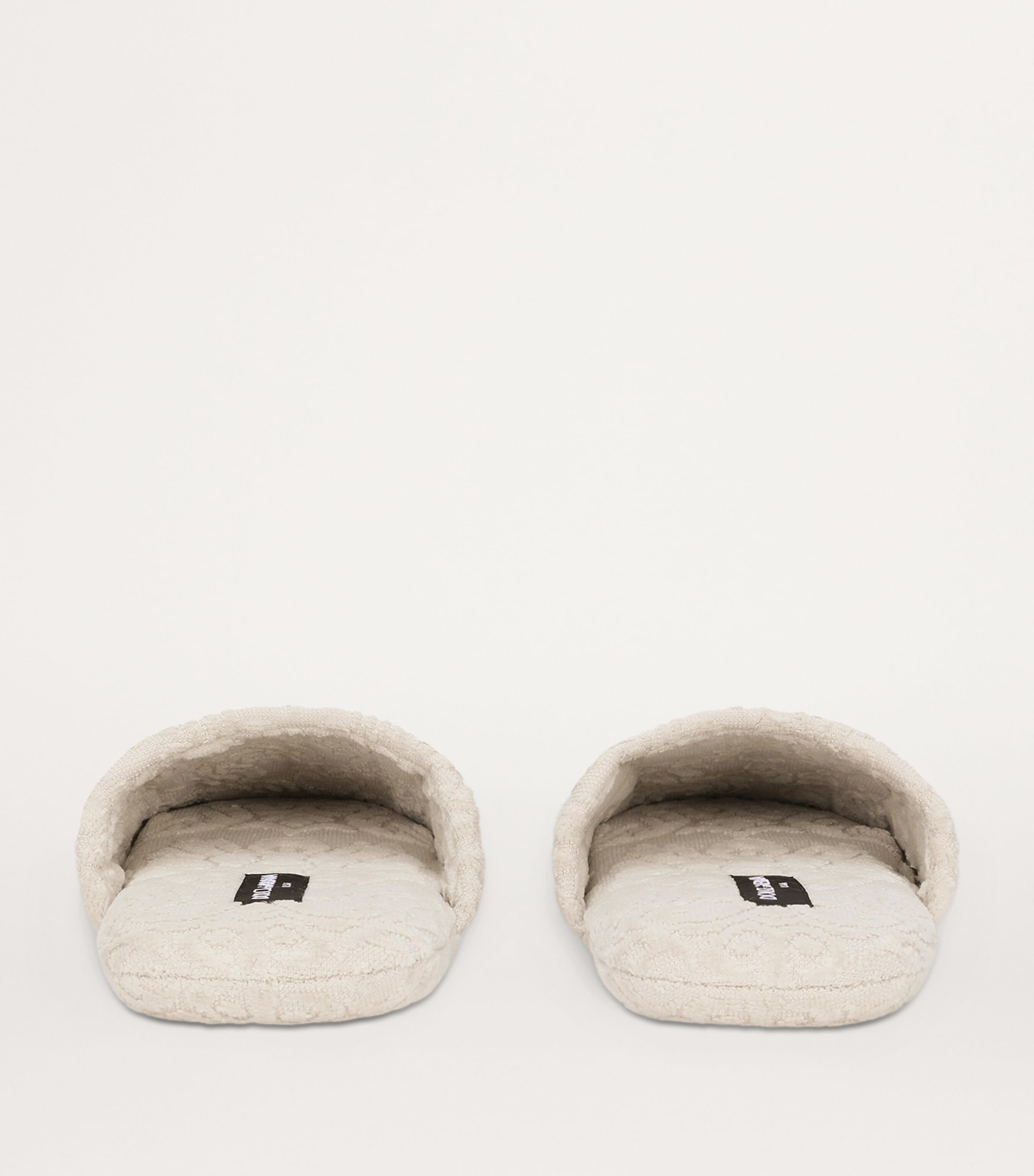 Dolce&Gabbana Casa Terry Cotton DG Slippers Beige Image 4